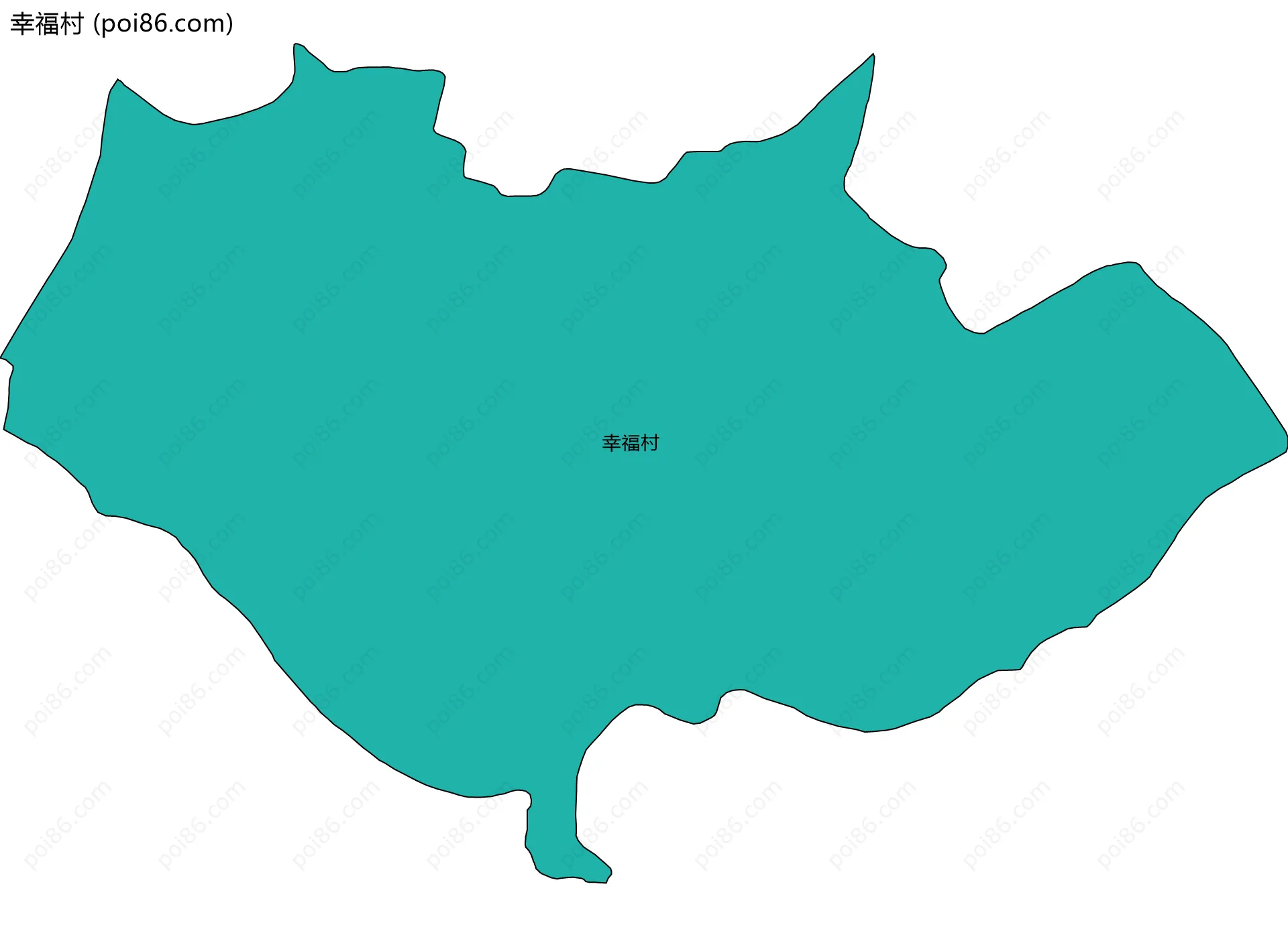 幸福村边界地图