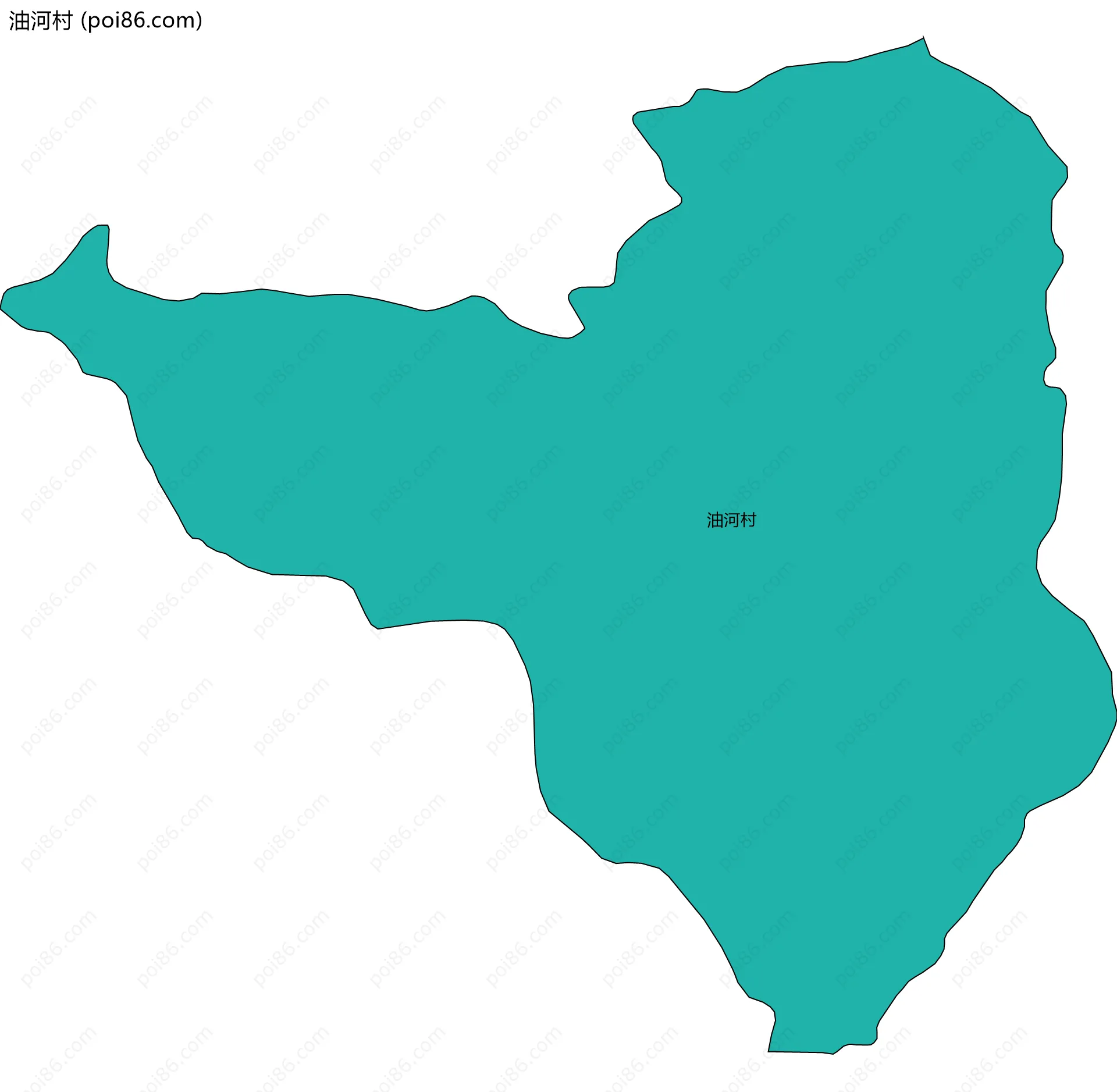 油河村边界地图