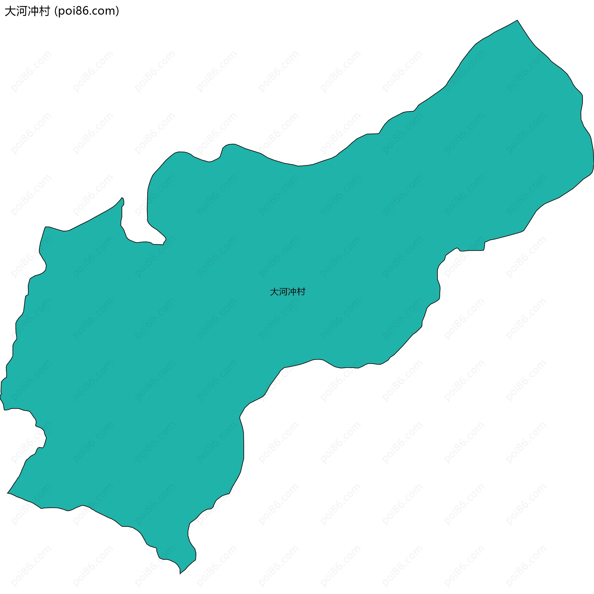 大河冲村边界地图