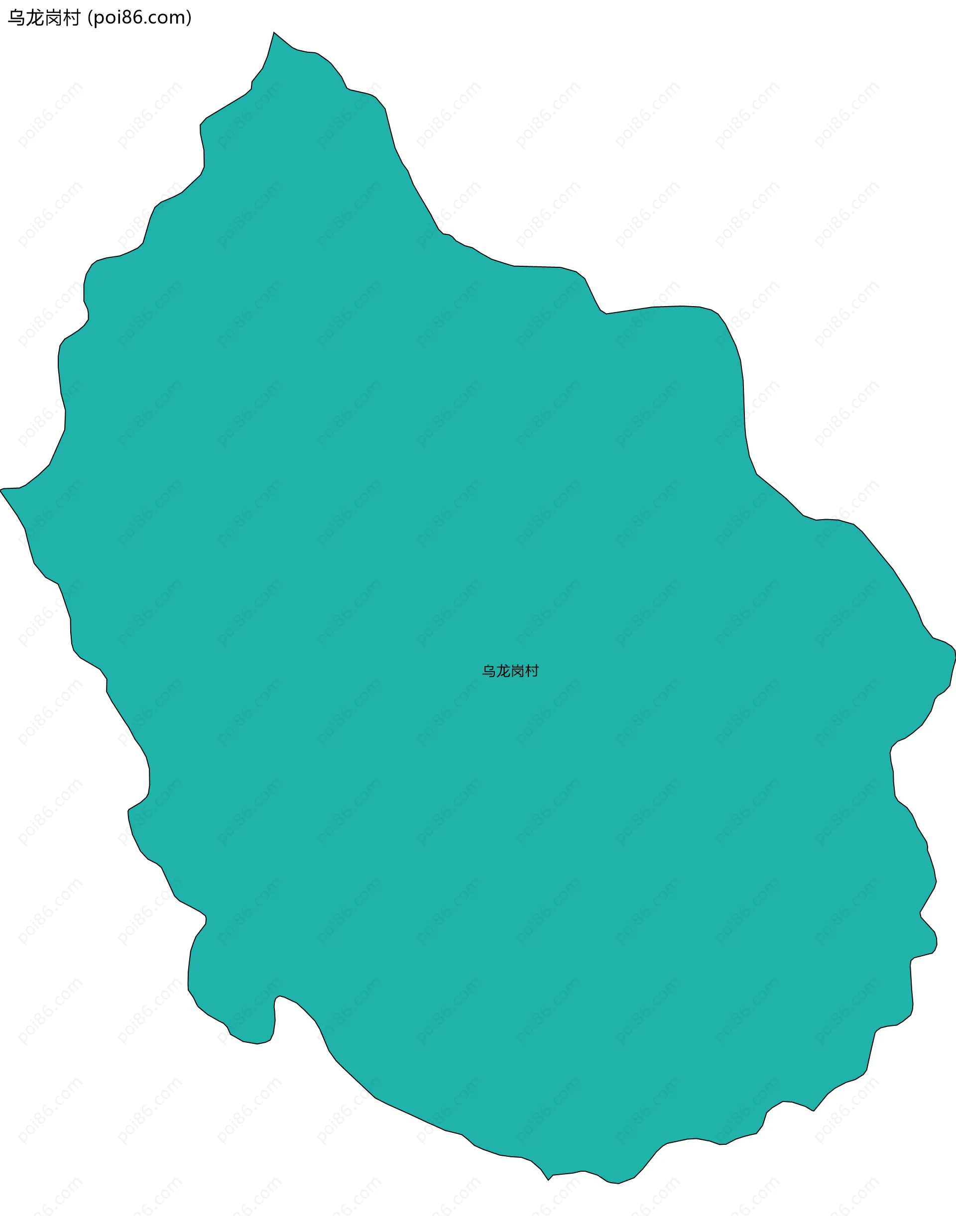 乌龙岗村边界地图