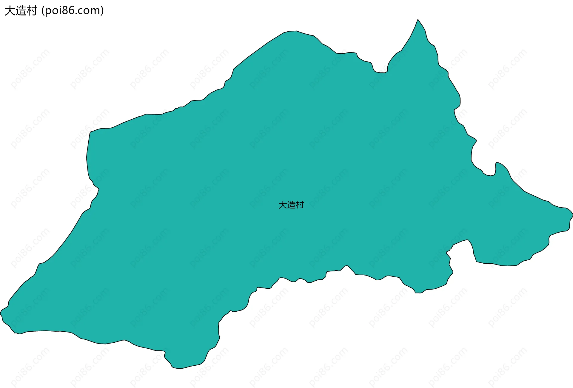 大造村边界地图