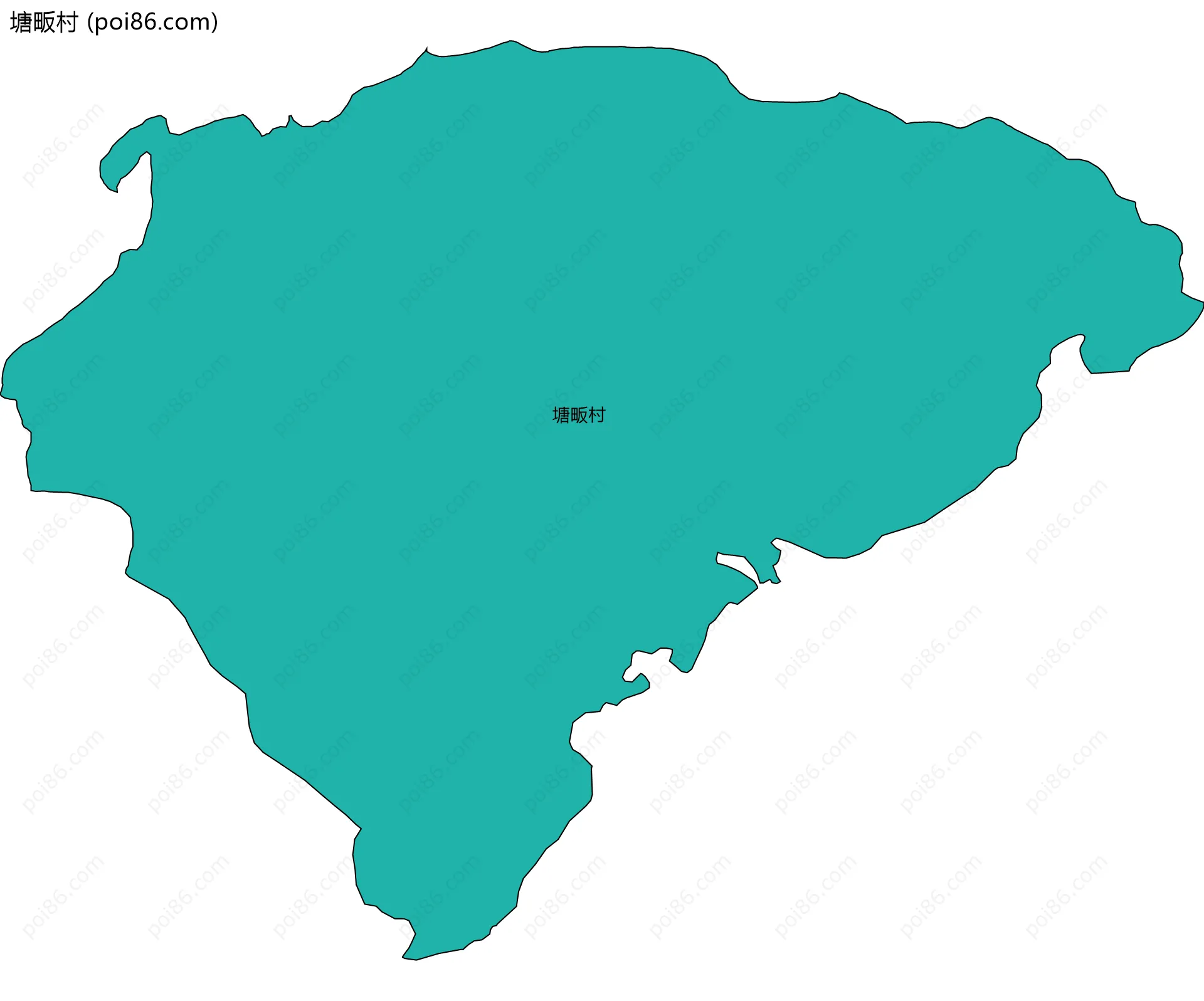 塘畈村边界地图