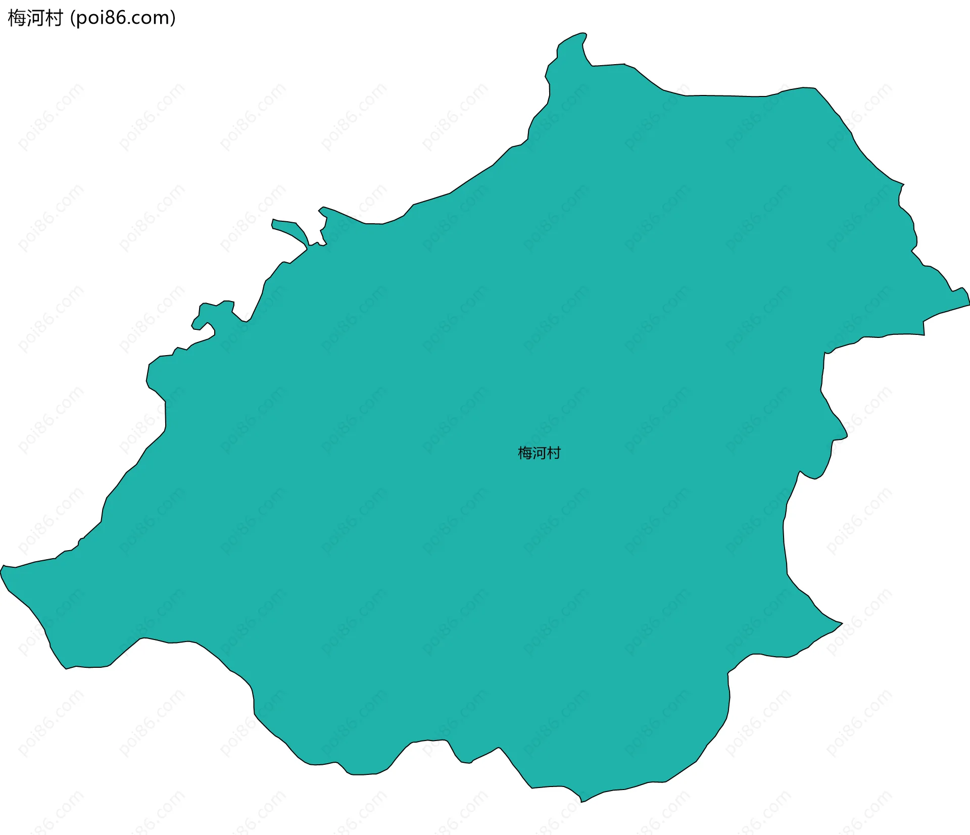 梅河村边界地图