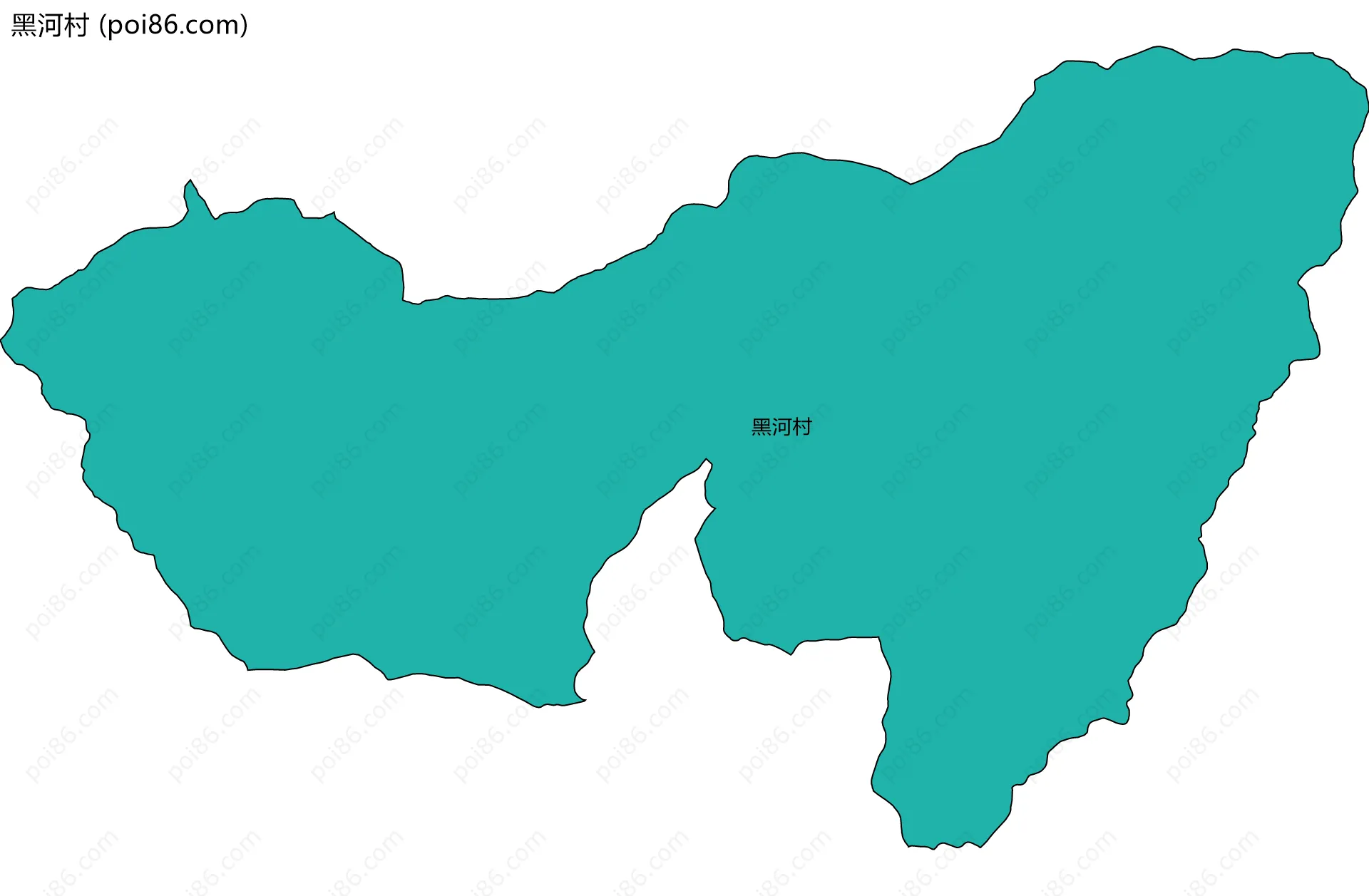 黑河村边界地图
