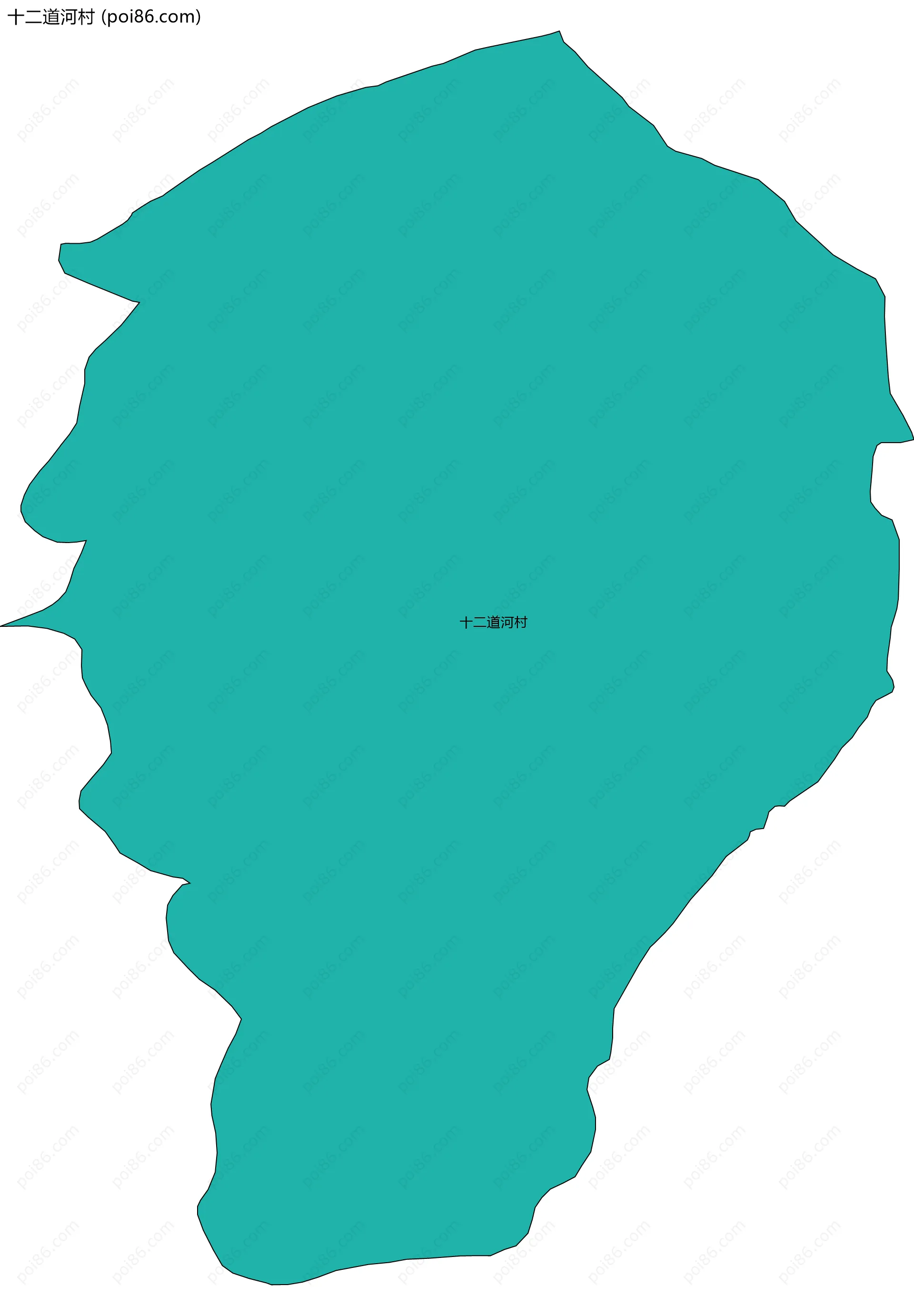 十二道河村边界地图