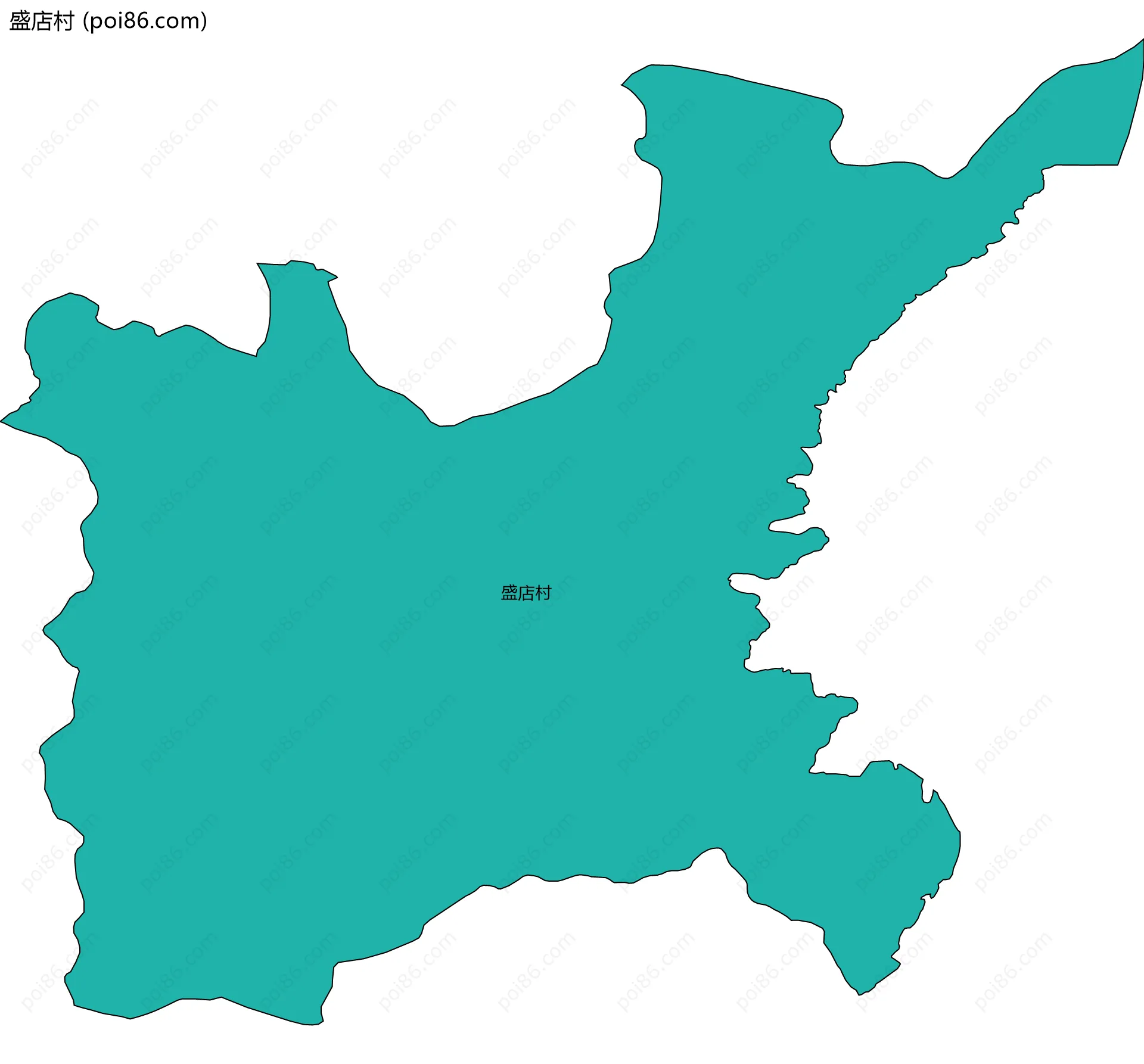 盛店村边界地图