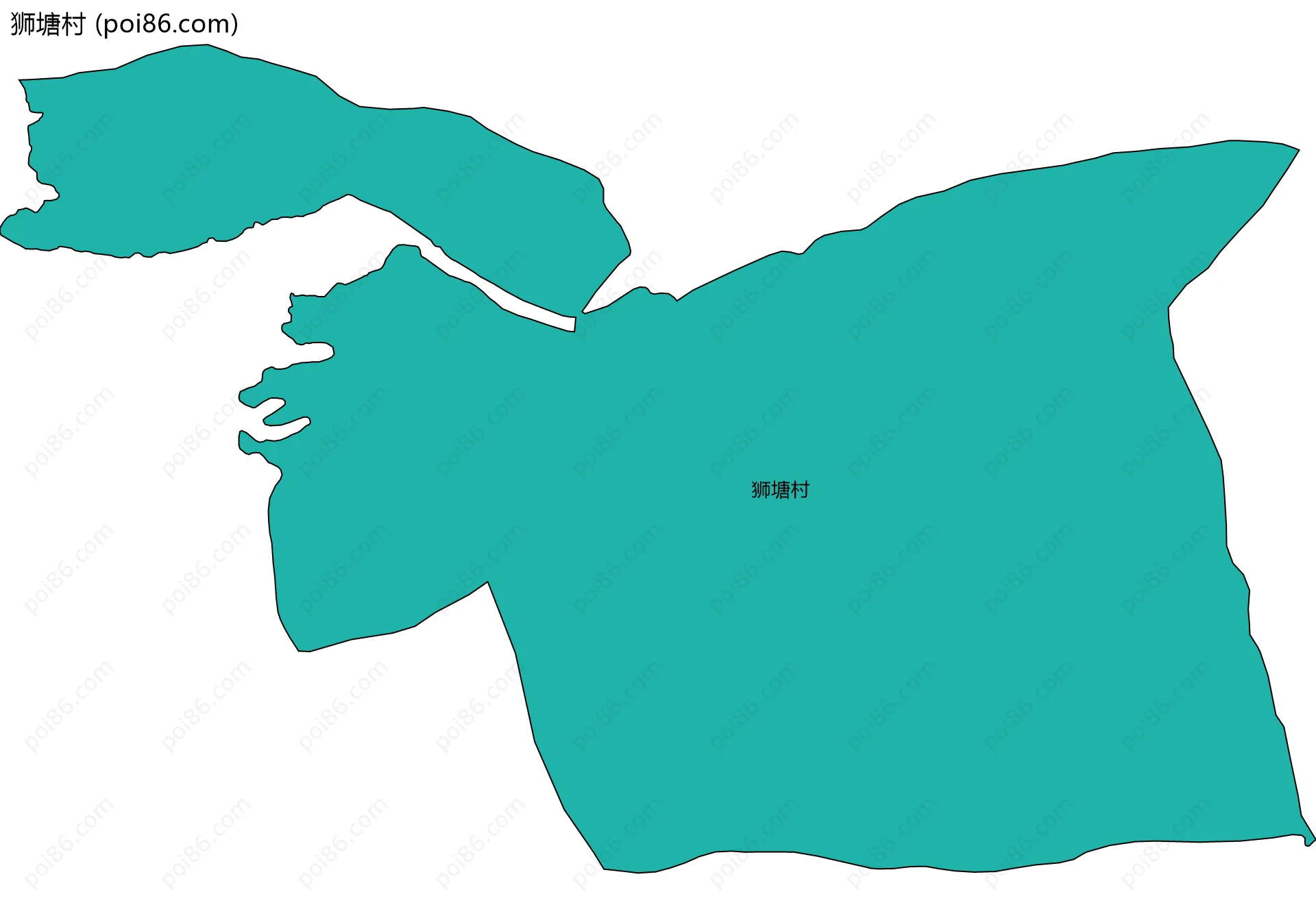 狮塘村边界地图