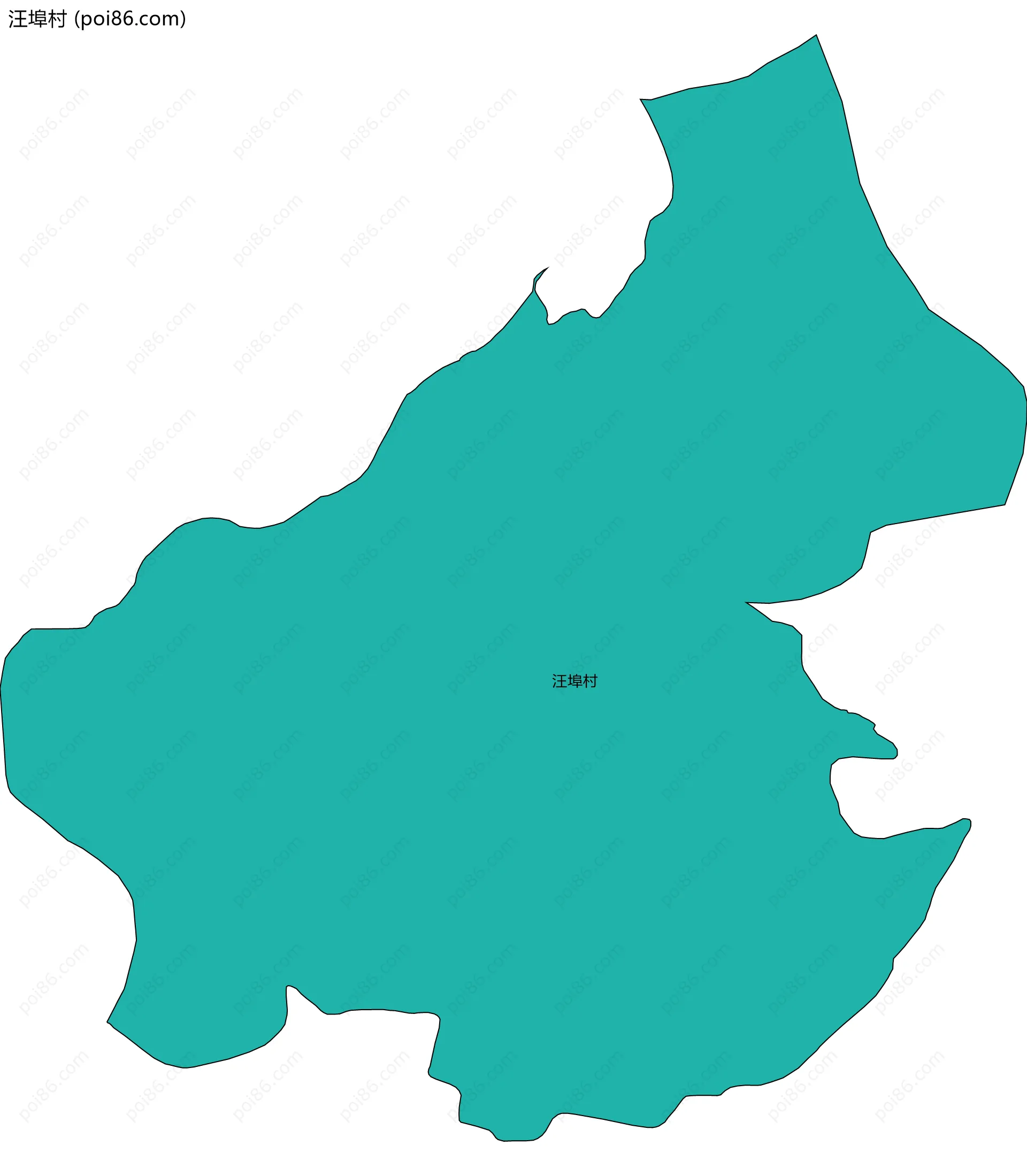 汪埠村边界地图