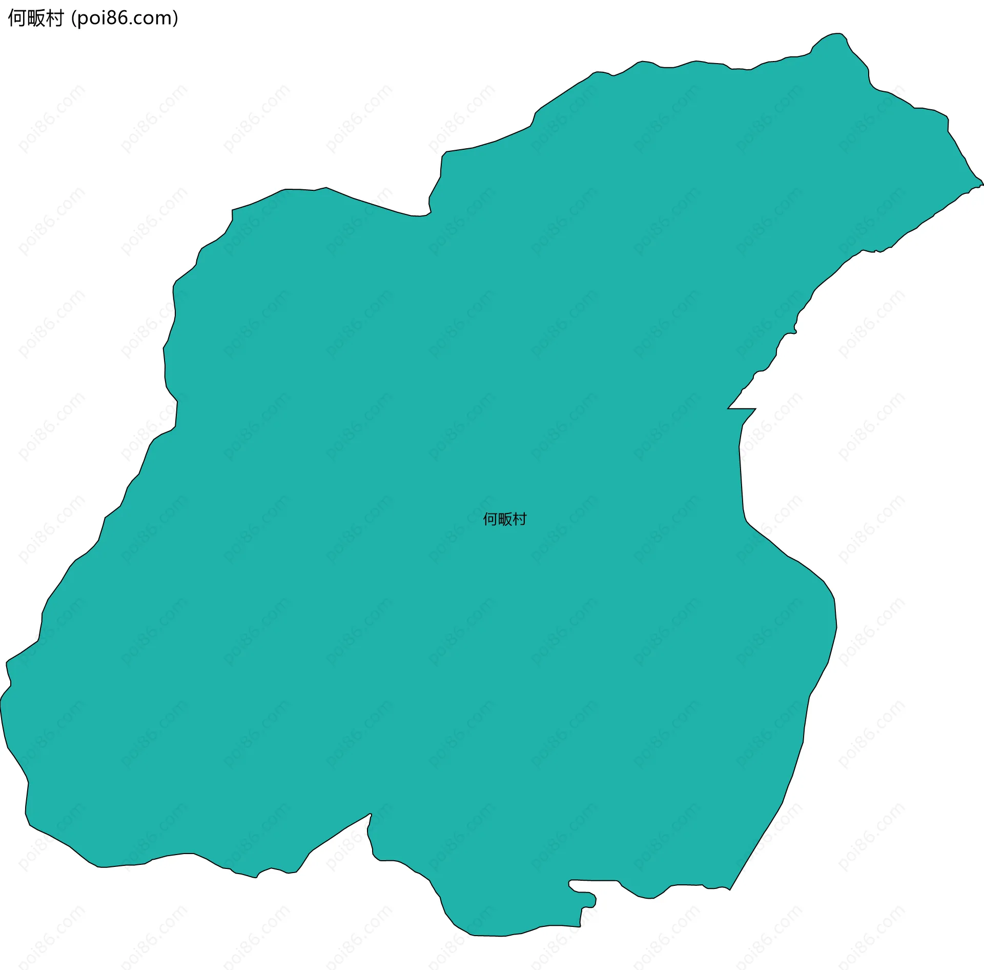 何畈村边界地图
