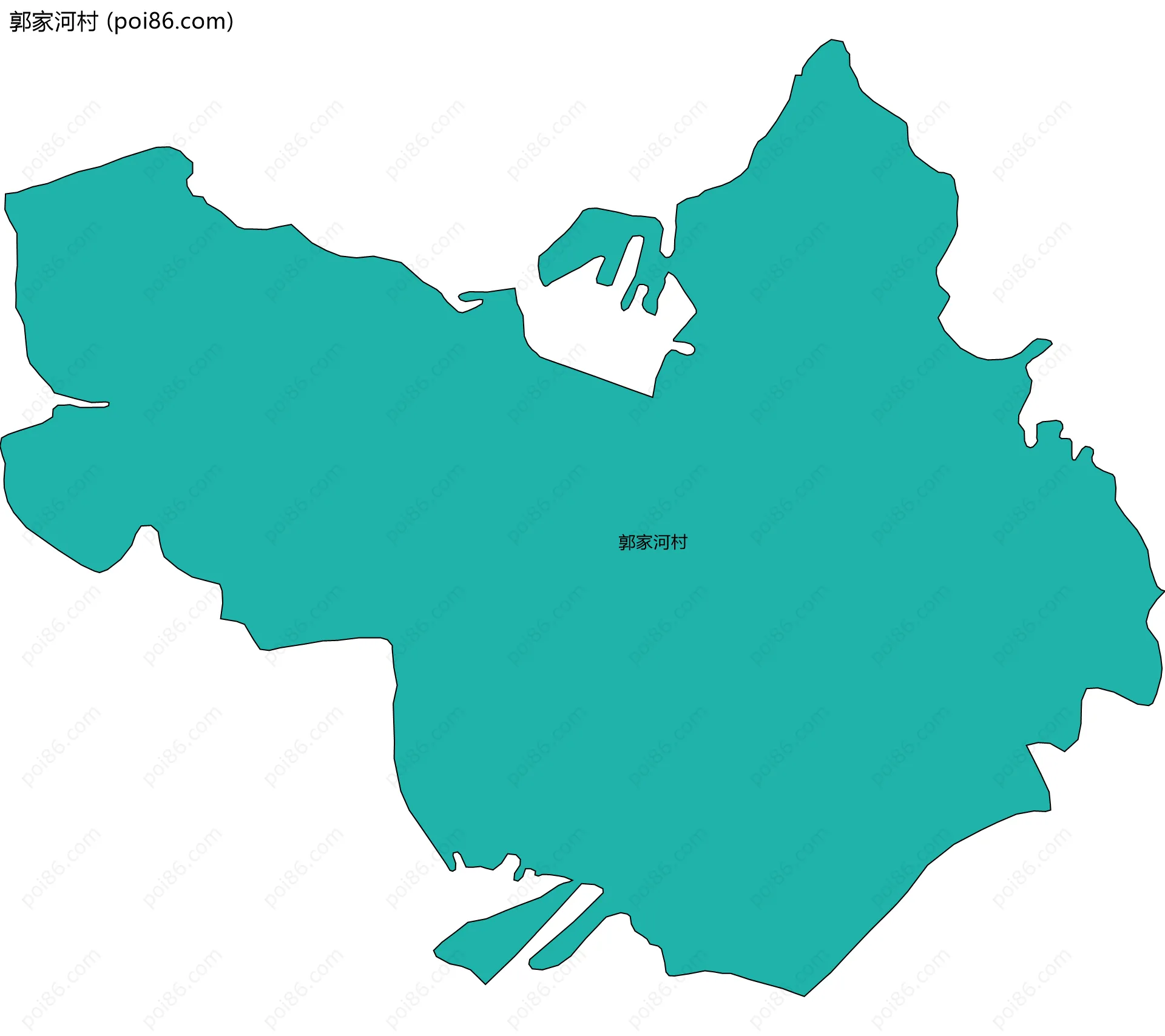 郭家河村边界地图