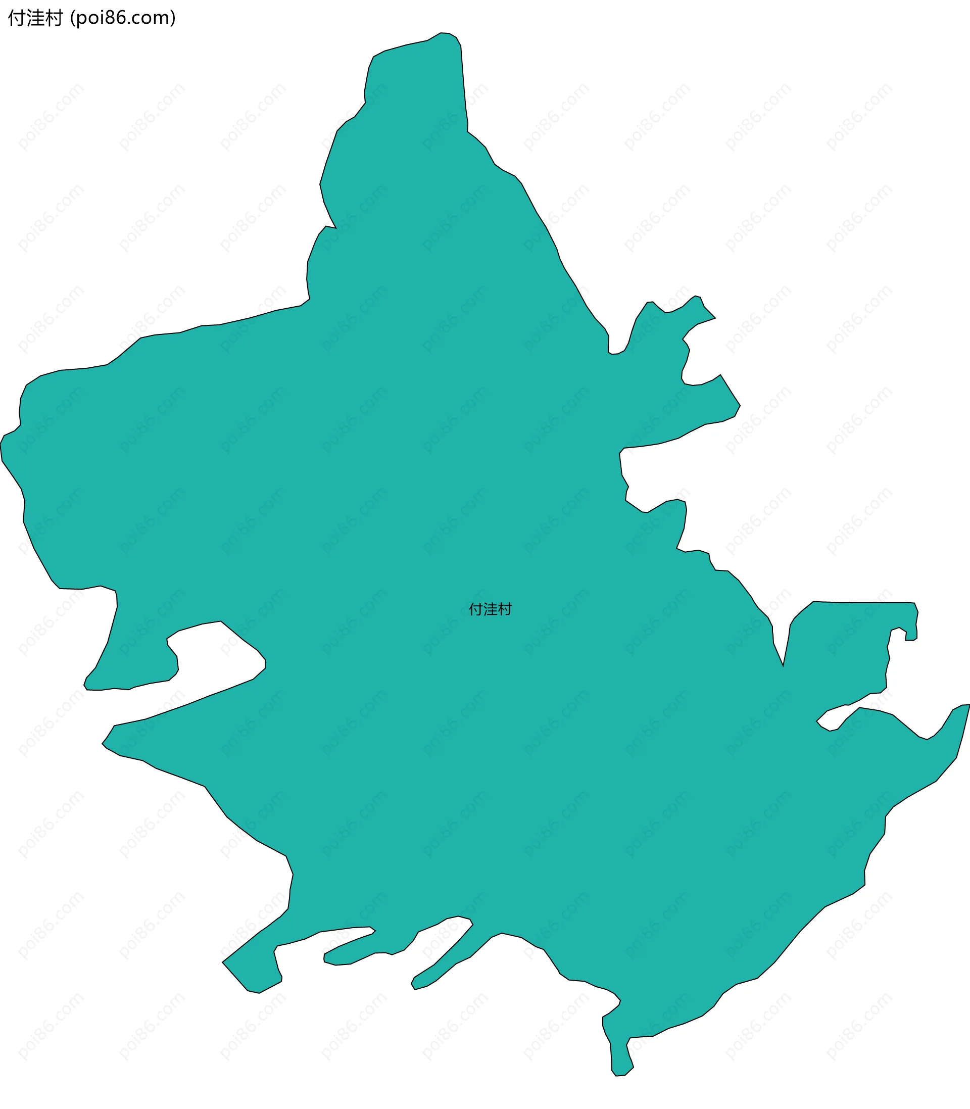 付洼村边界地图
