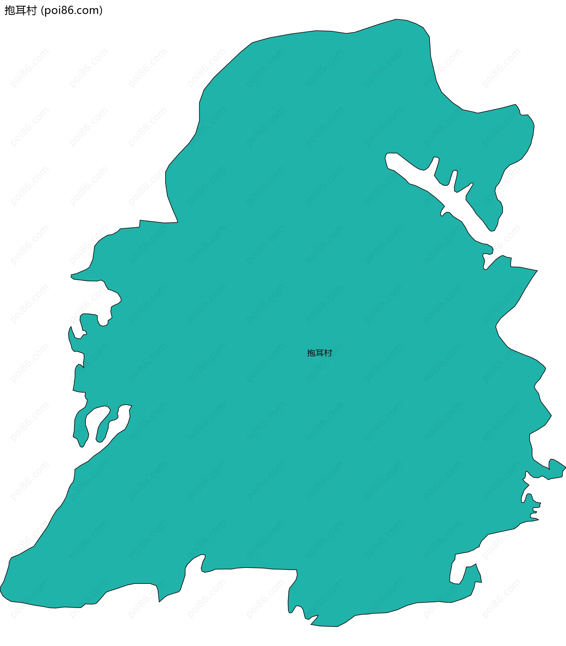 抱耳村边界地图