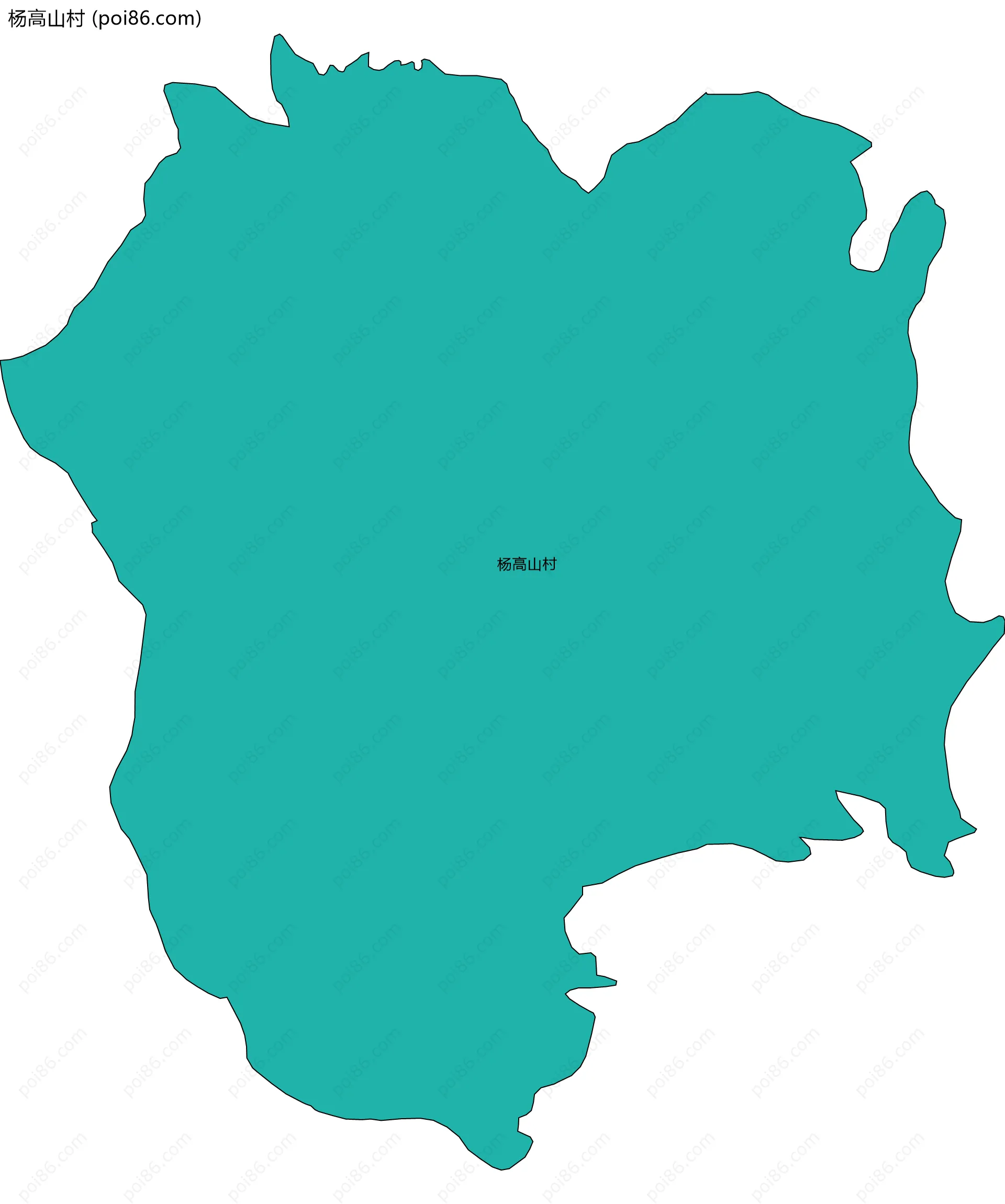 杨高山村边界地图