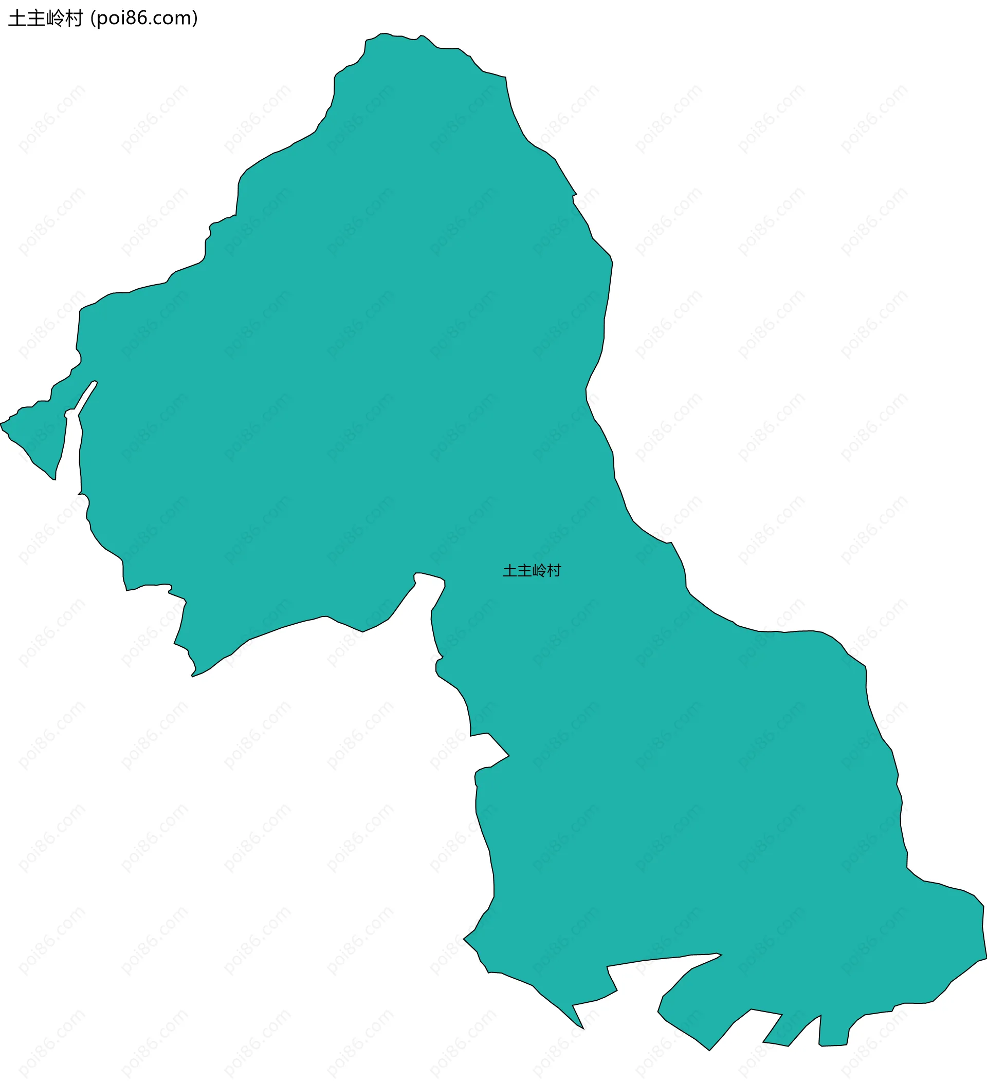 土主岭村边界地图