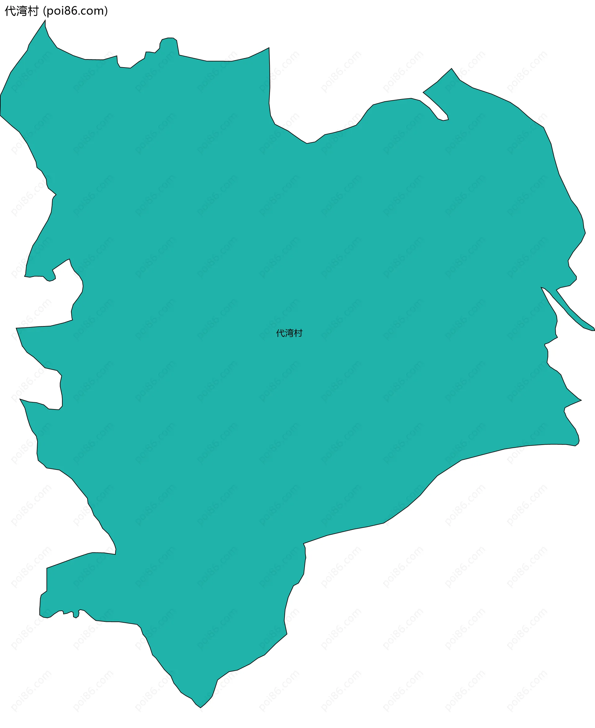 代湾村边界地图