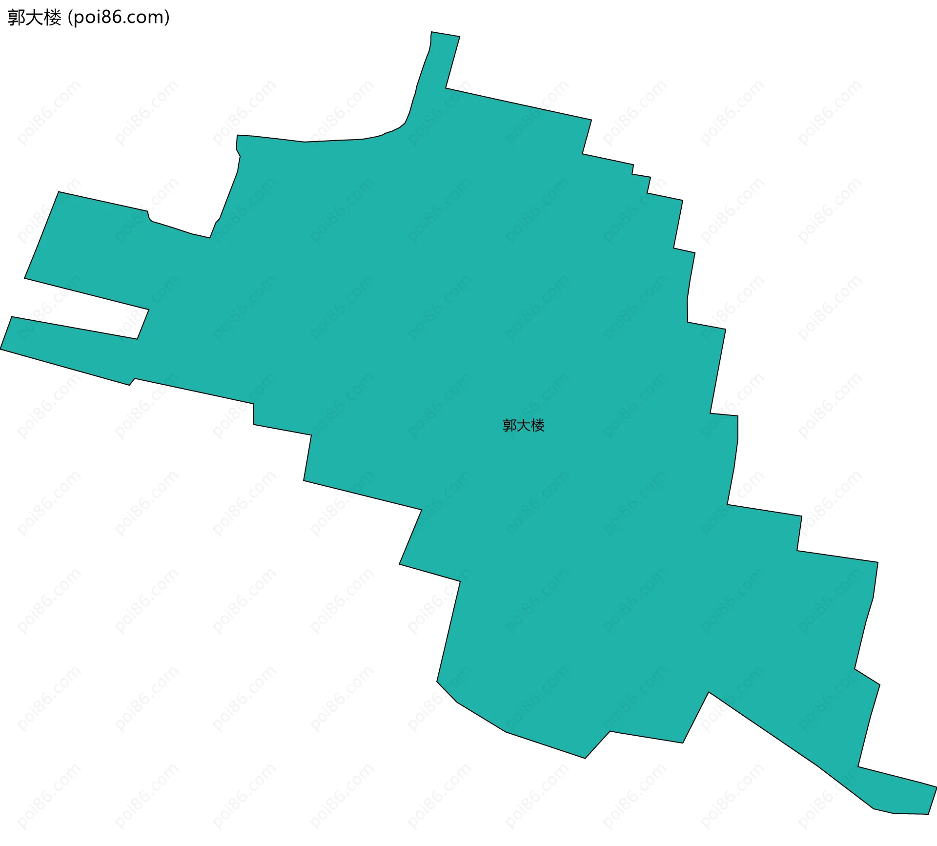 郭大楼边界地图