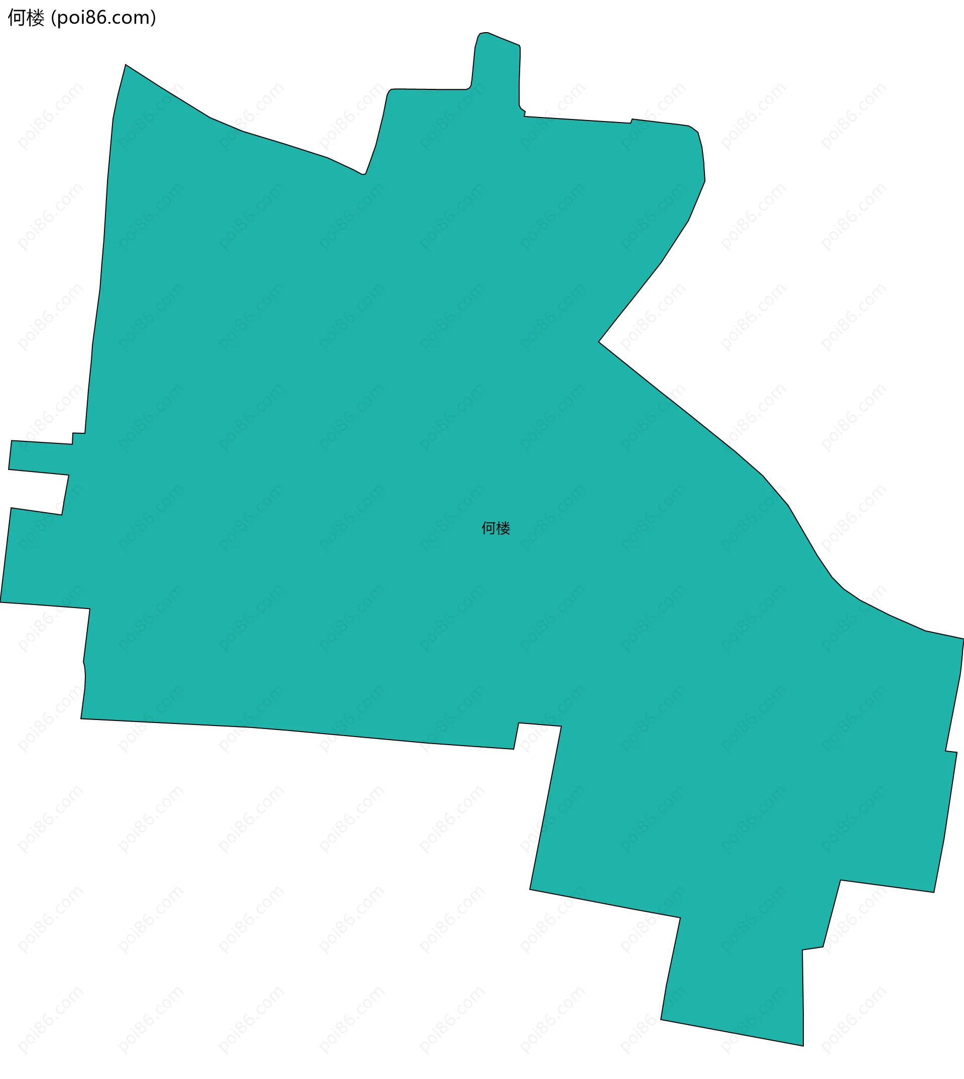 何楼边界地图