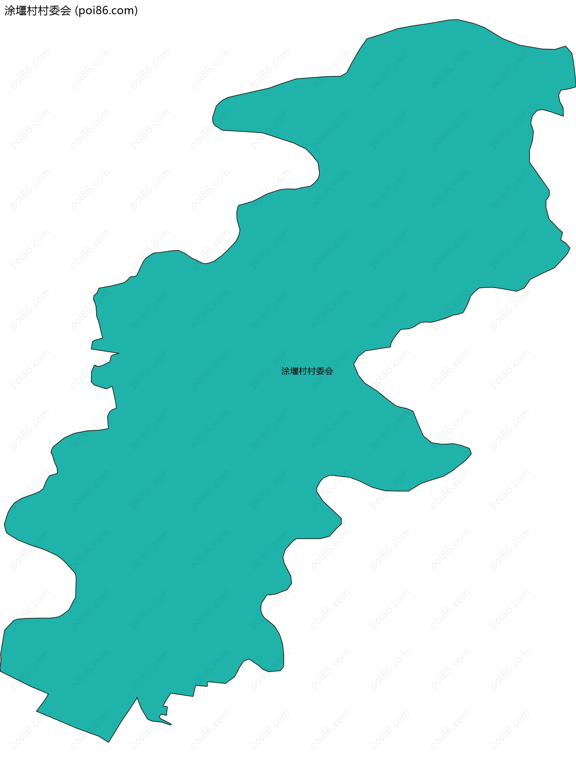 涂堰村村委会边界地图