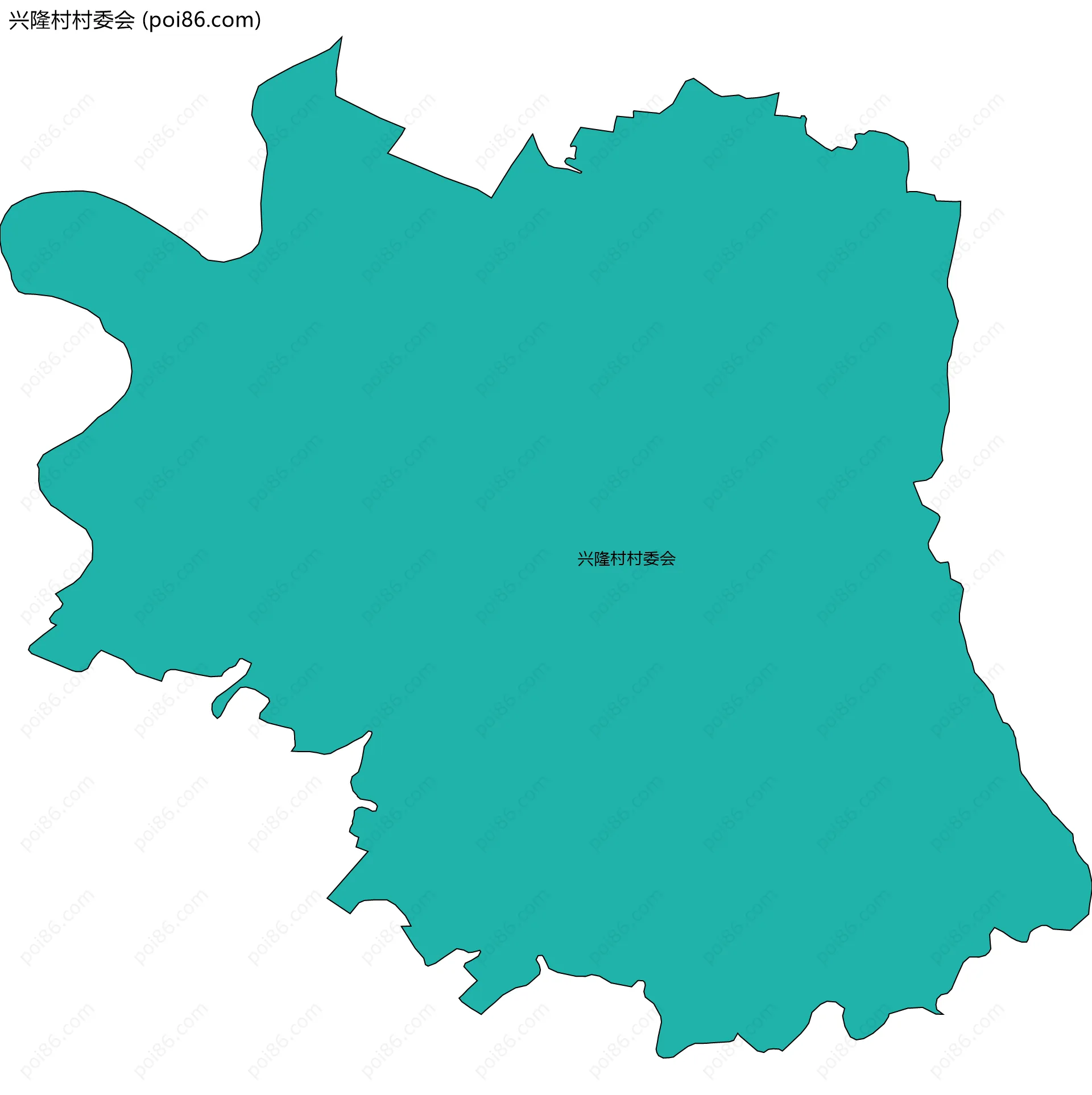 兴隆村村委会边界地图