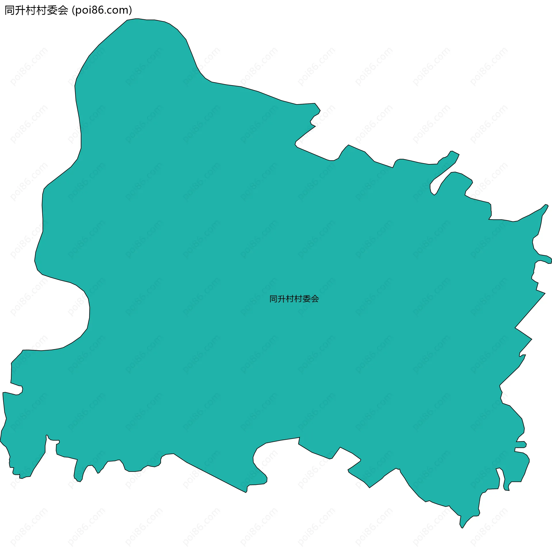 同升村村委会边界地图