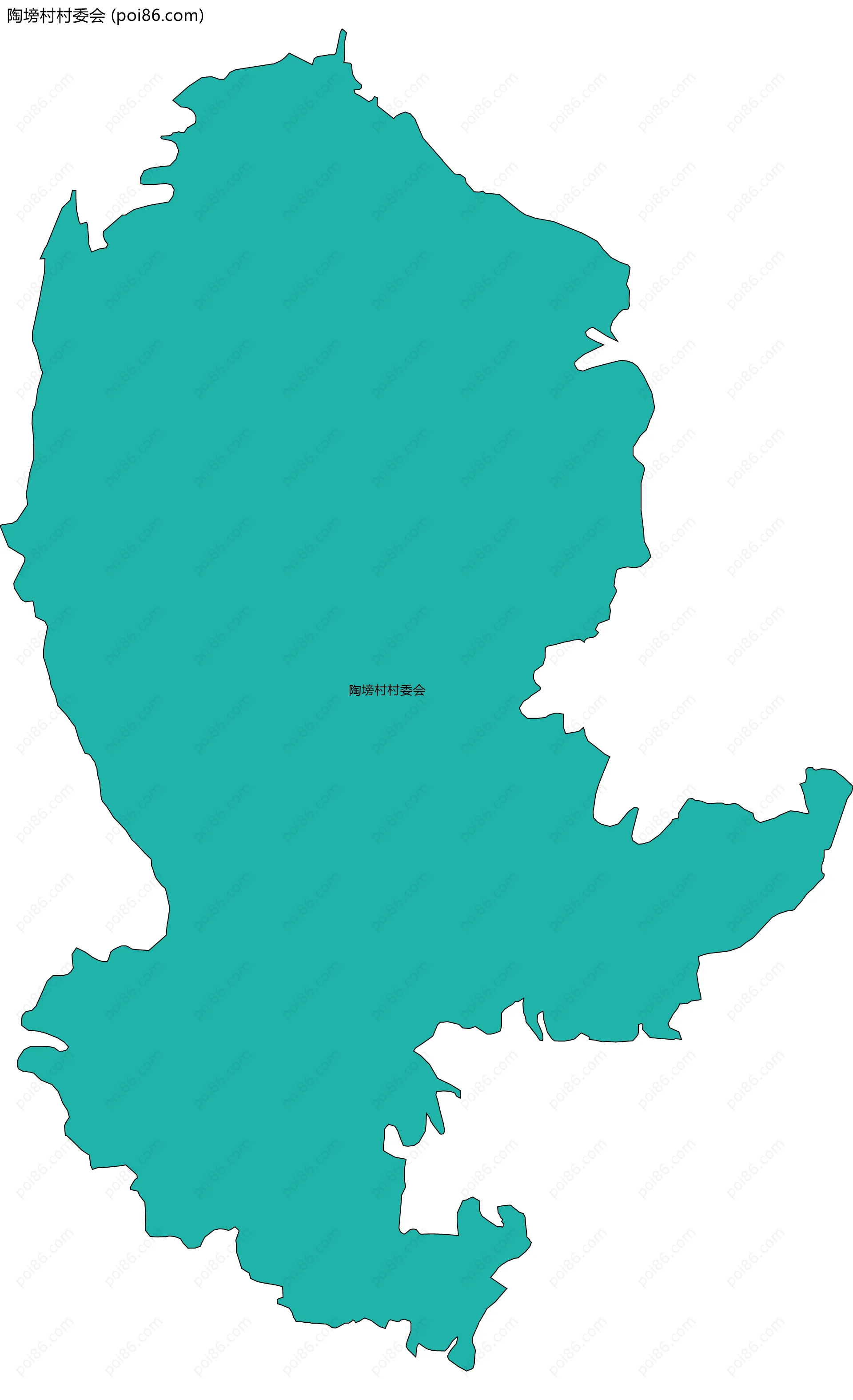 陶塝村村委会边界地图