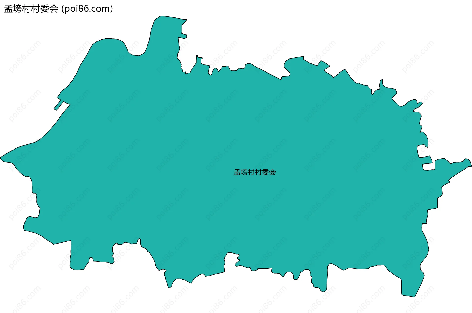 孟塝村村委会边界地图