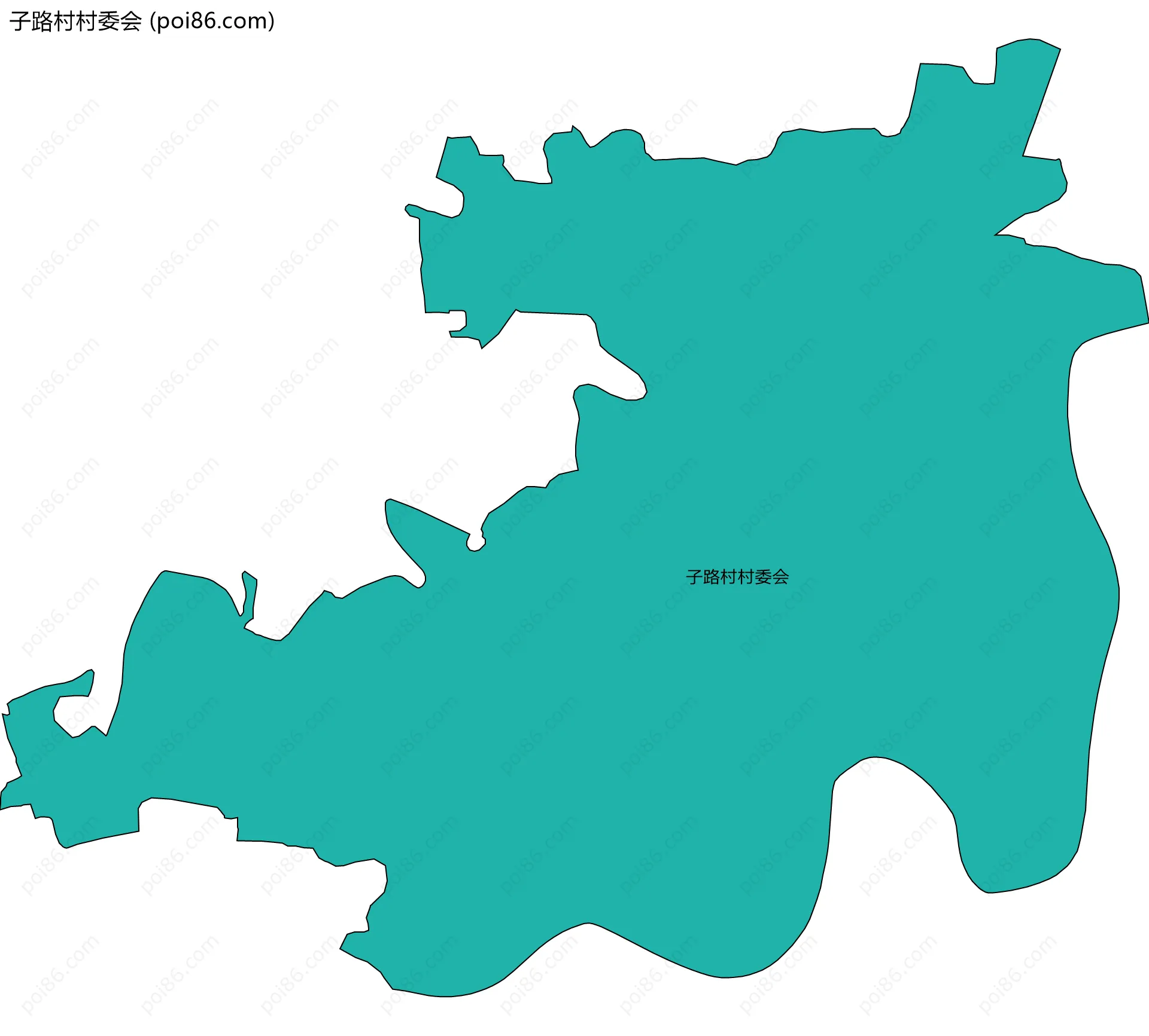 子路村村委会边界地图