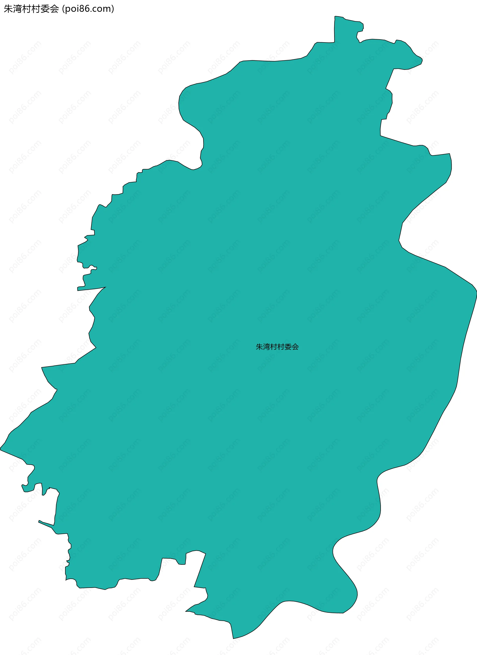 朱湾村村委会边界地图