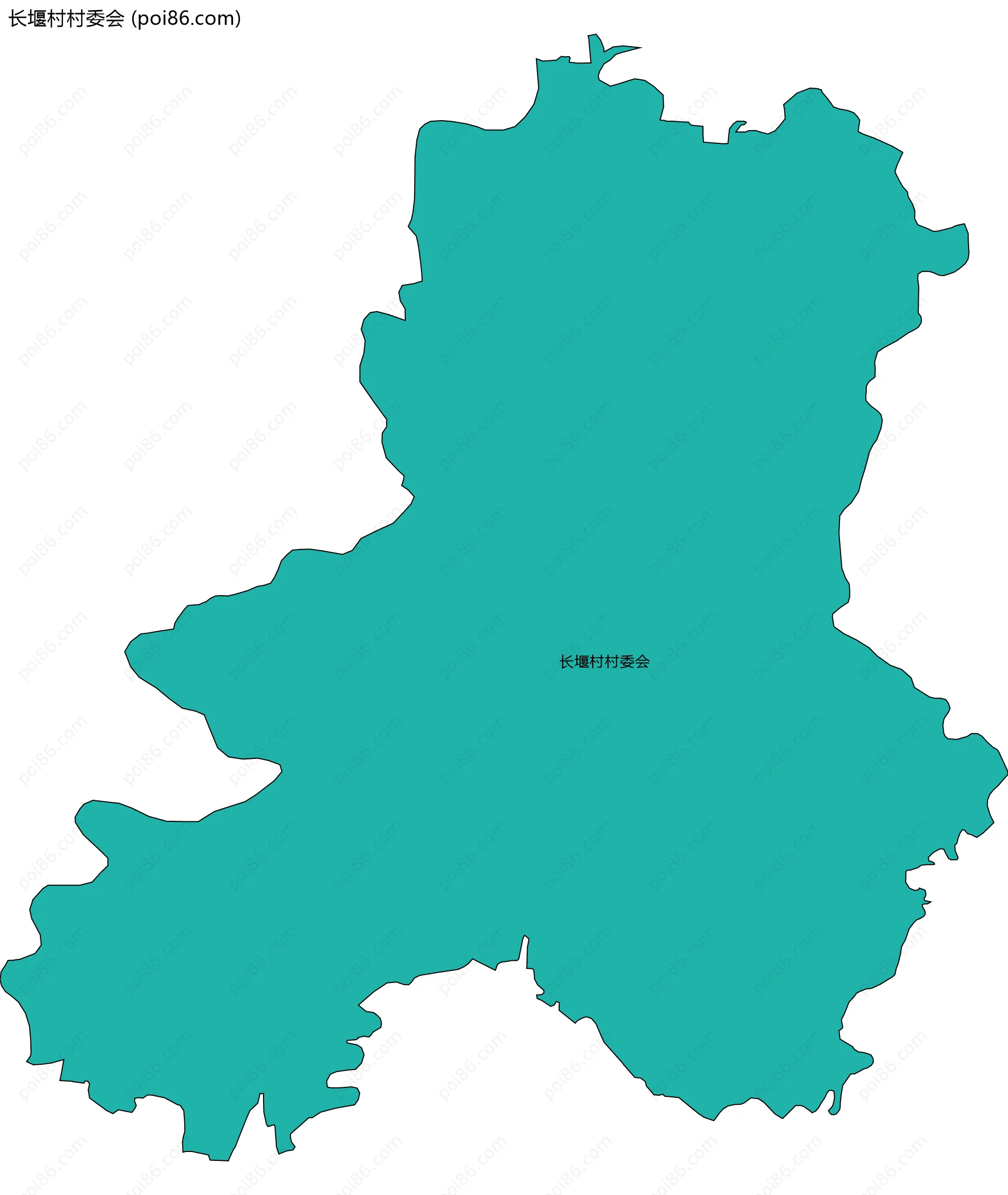 长堰村村委会边界地图