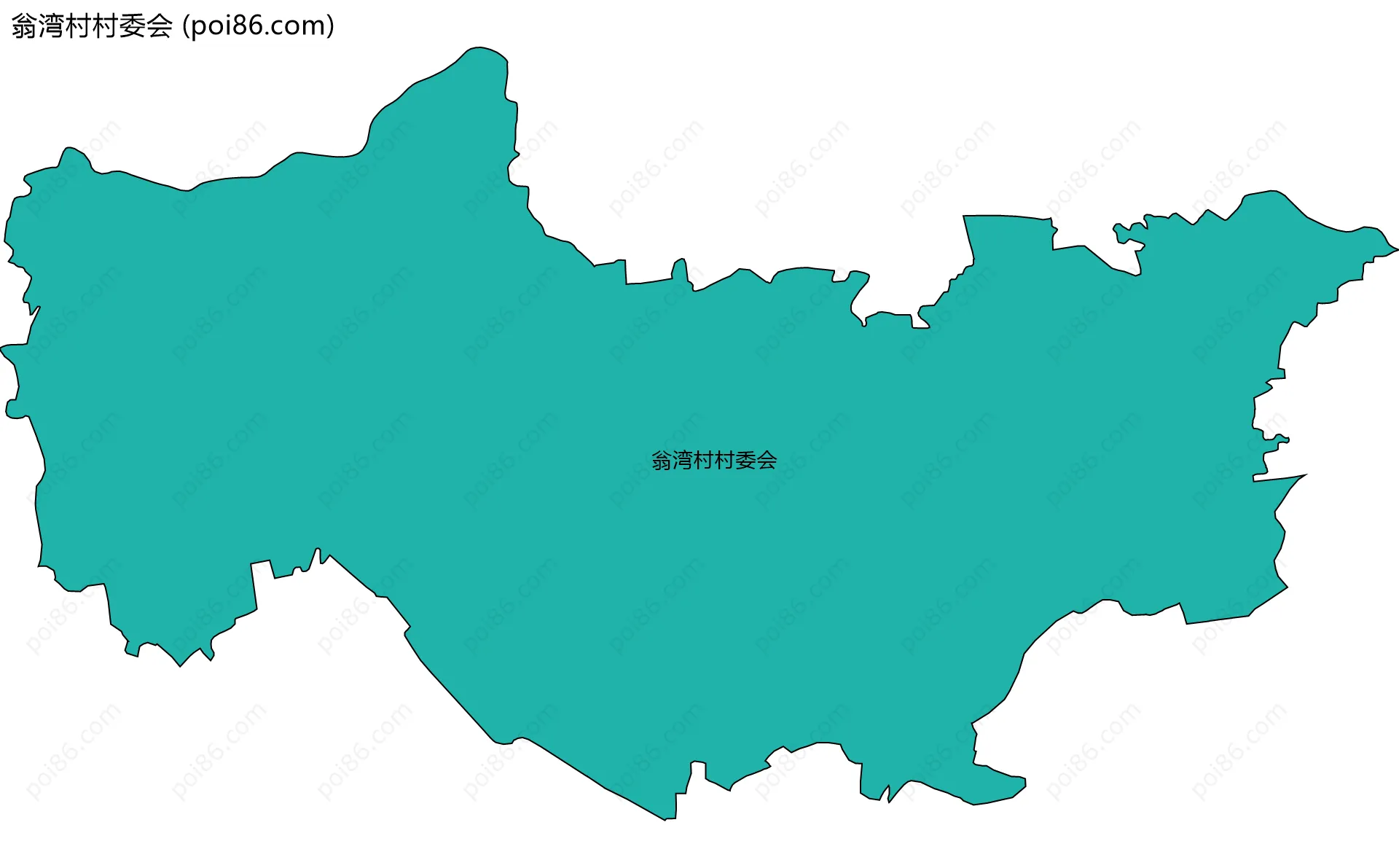 翁湾村村委会边界地图