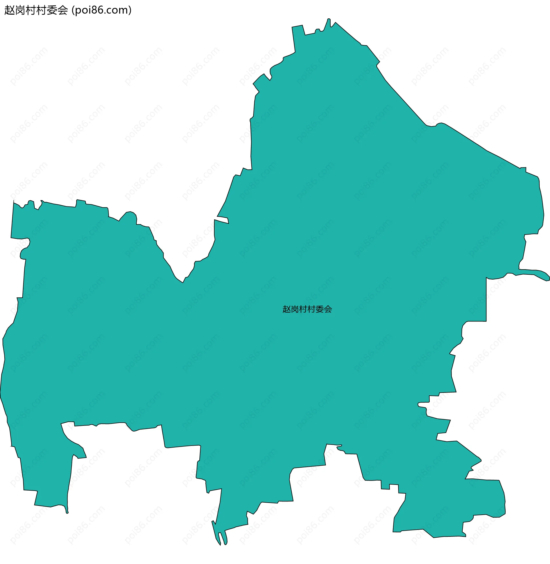 赵岗村村委会边界地图