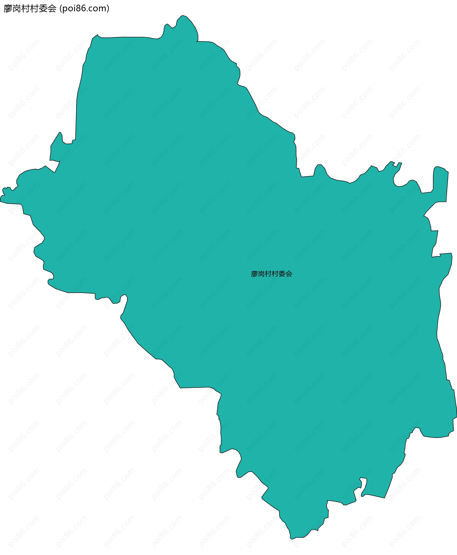 廖岗村村委会边界地图