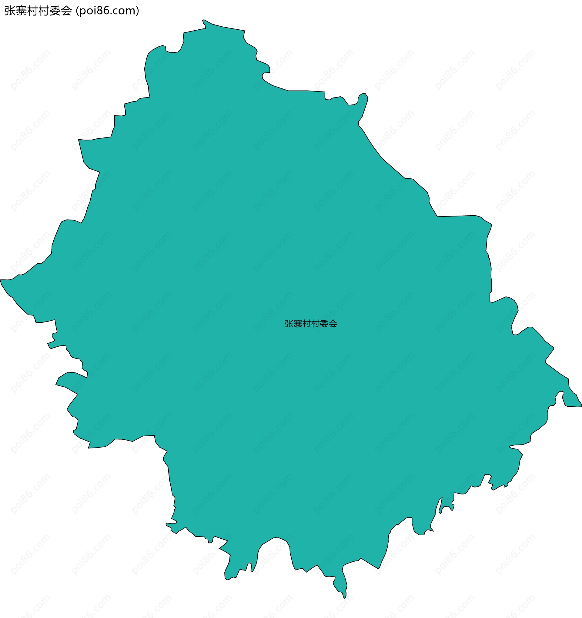 张寨村村委会边界地图