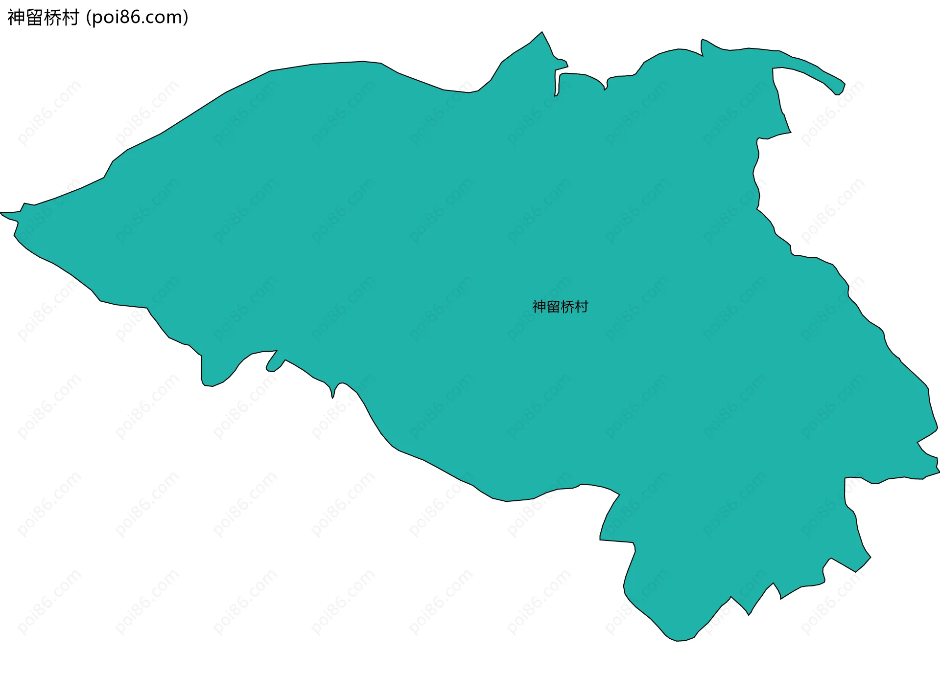 神留桥村边界地图