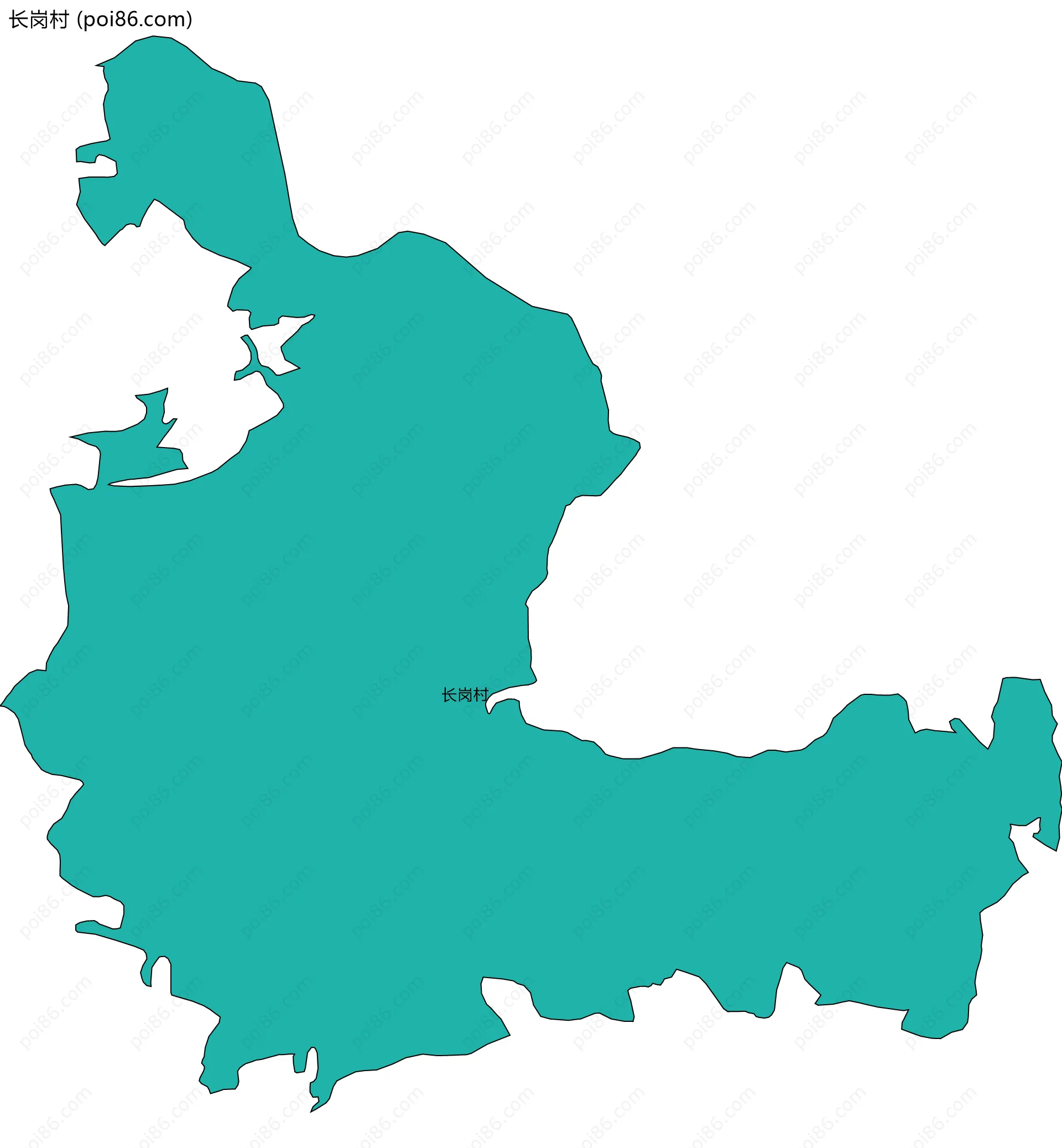 长岗村边界地图