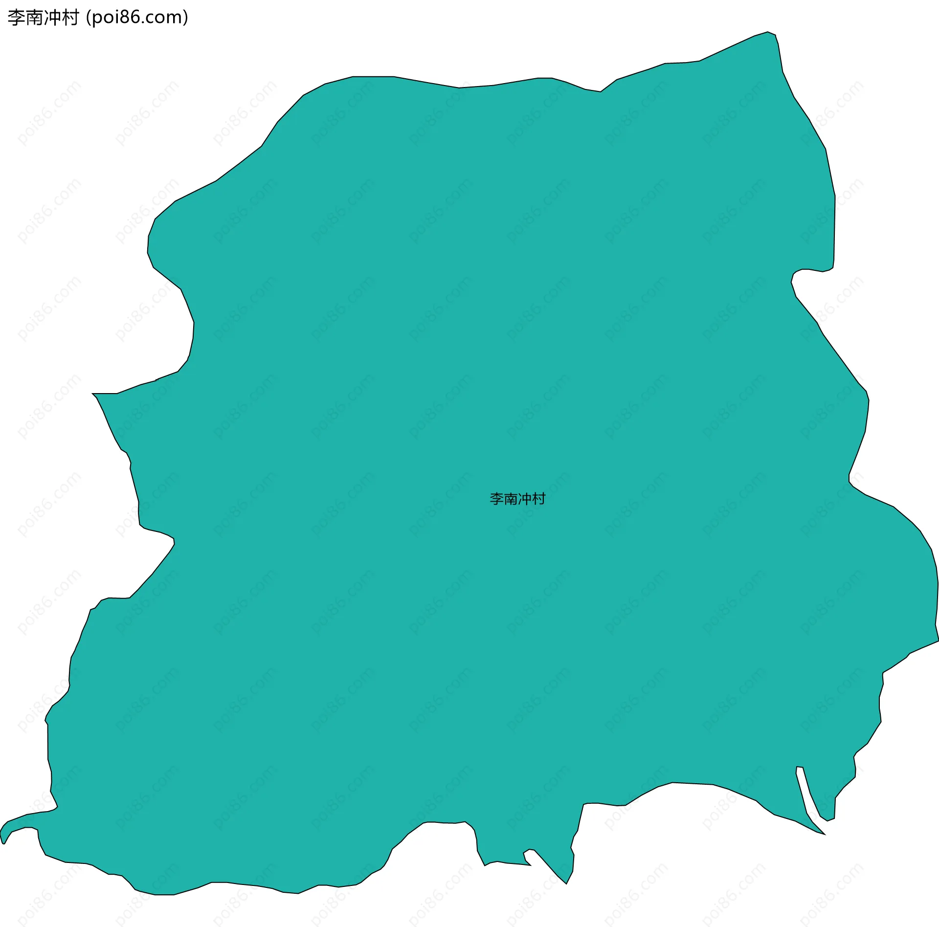李南冲村边界地图