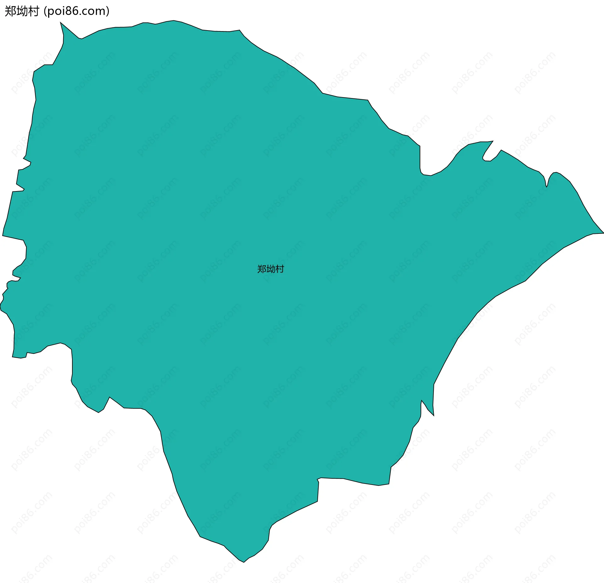 郑坳村边界地图