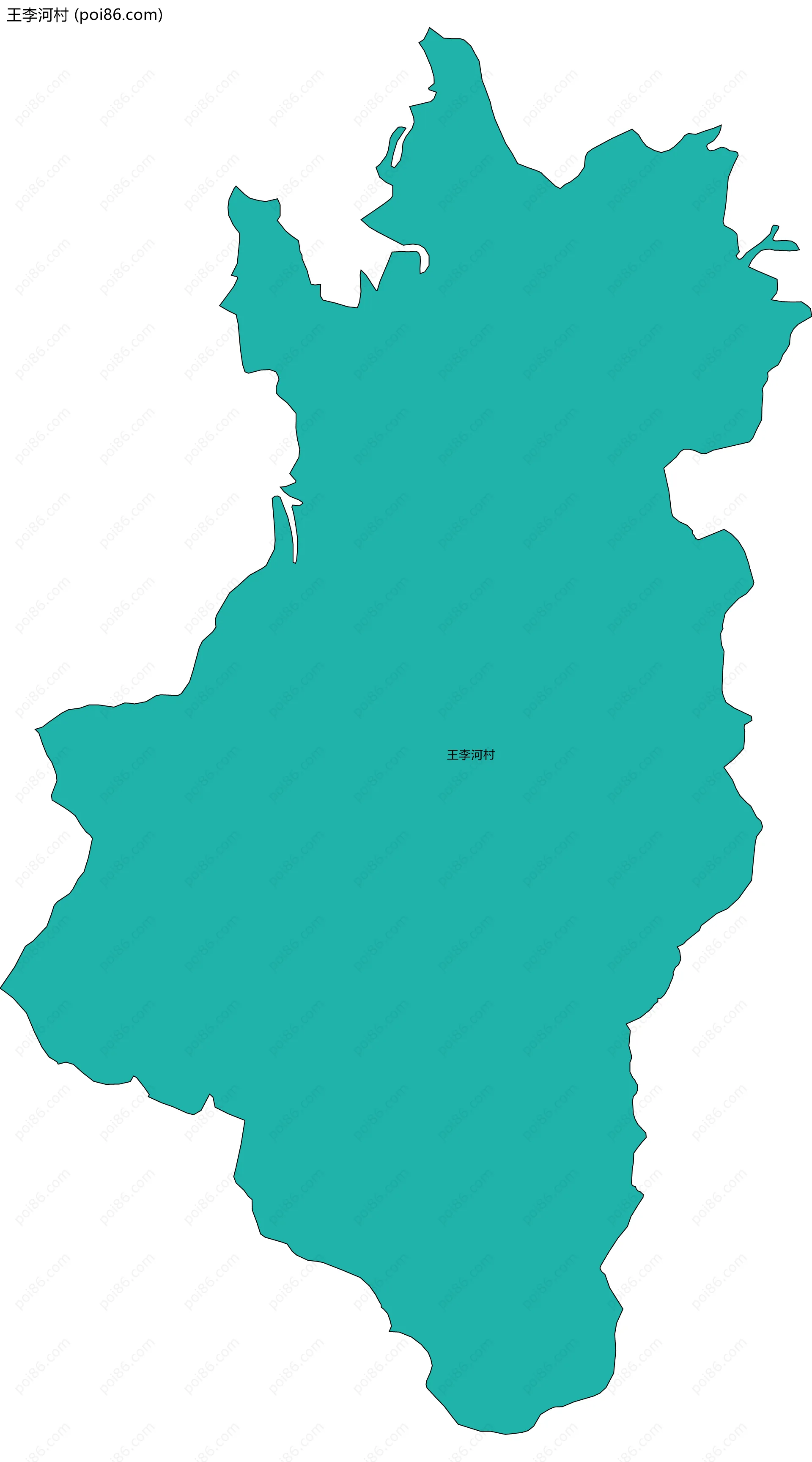 王李河村边界地图