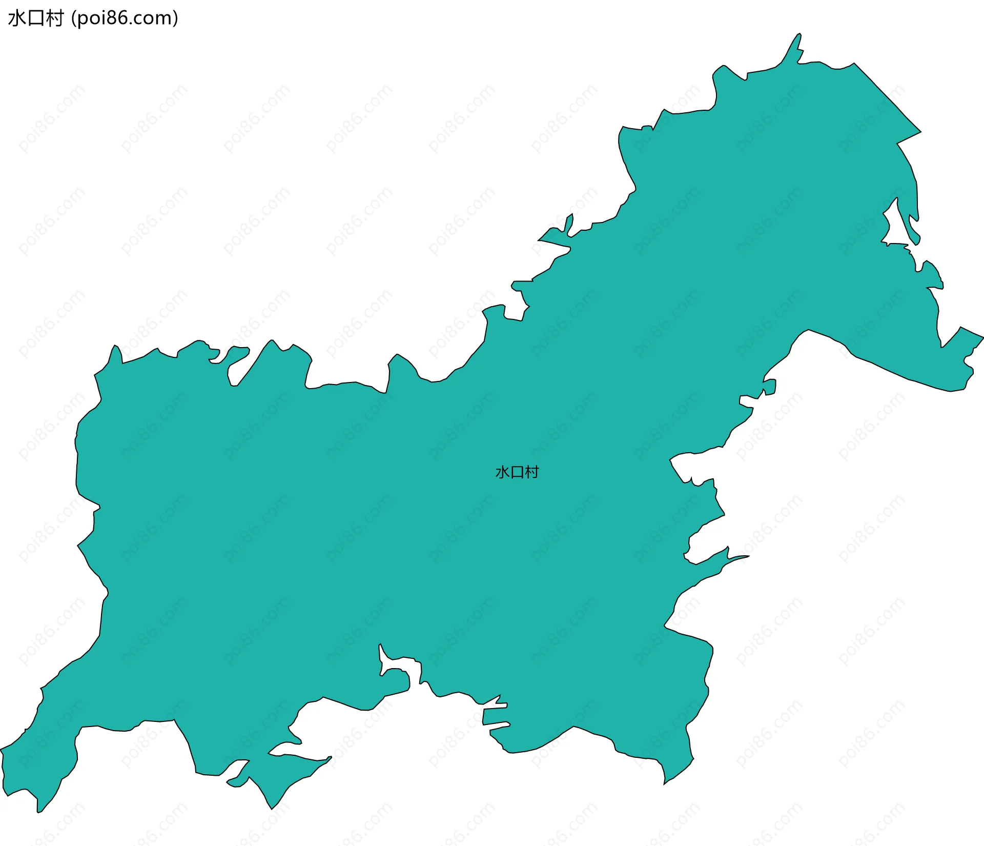 水口村边界地图
