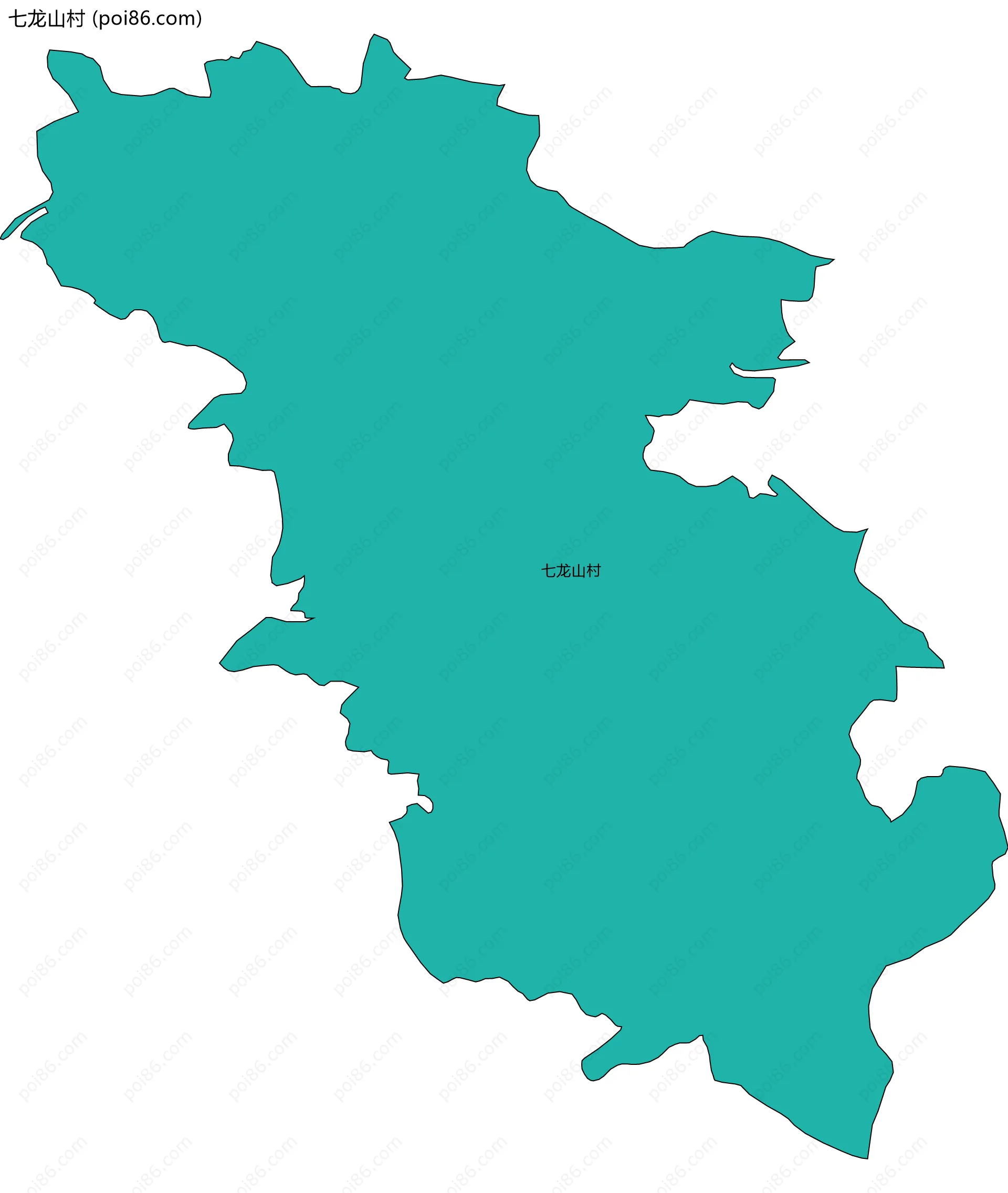 七龙山村边界地图