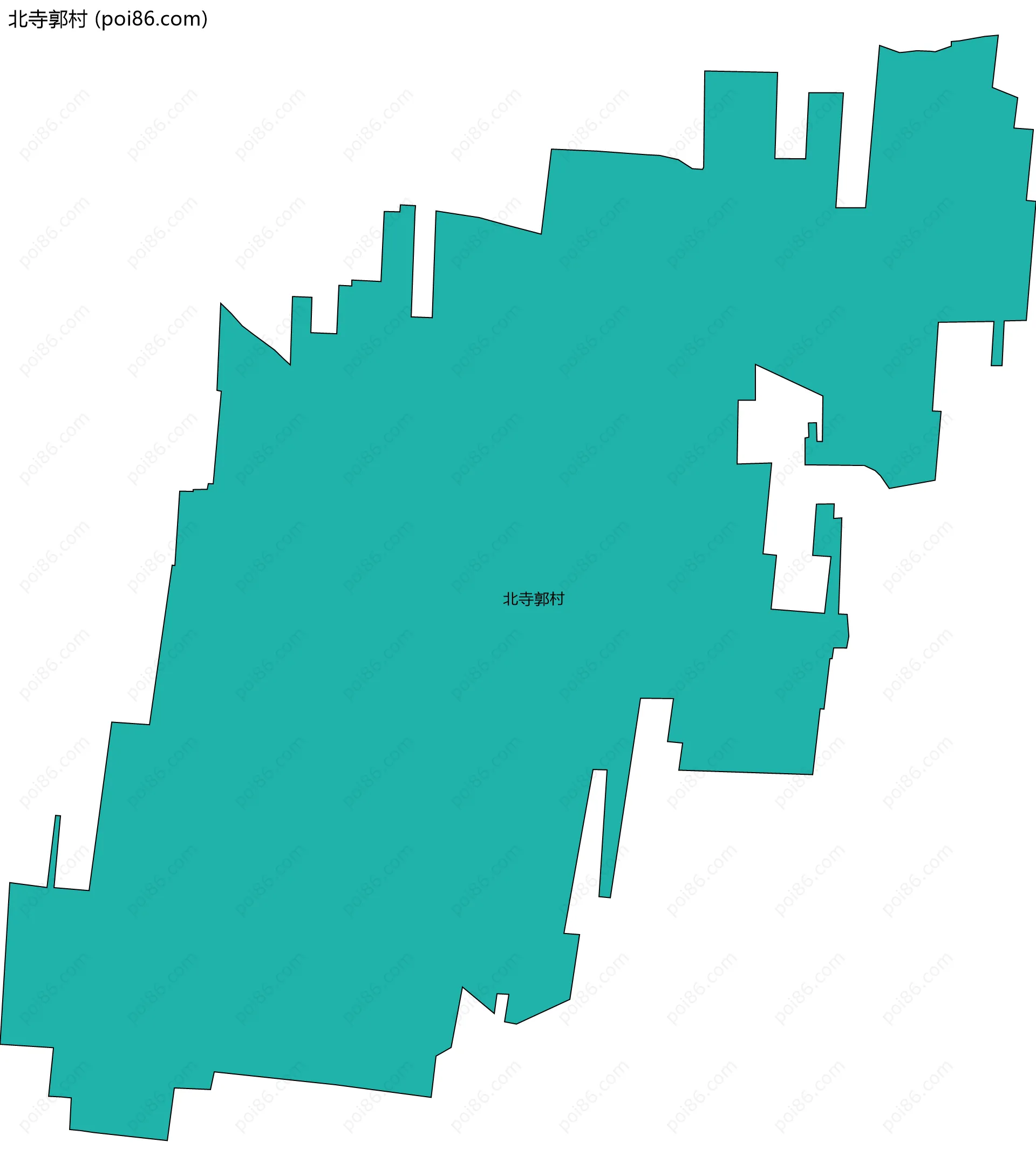 北寺郭村边界地图