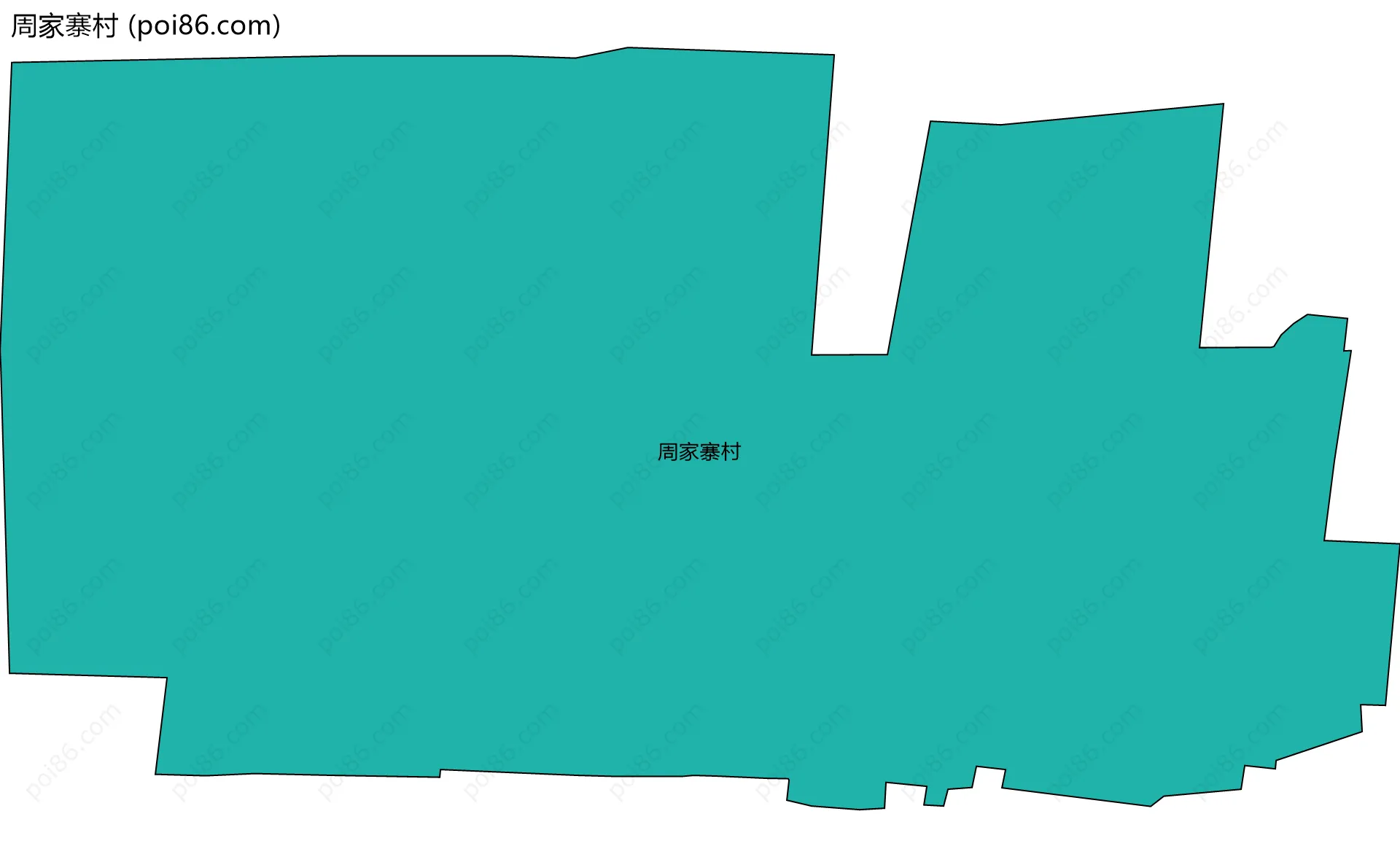周家寨村边界地图