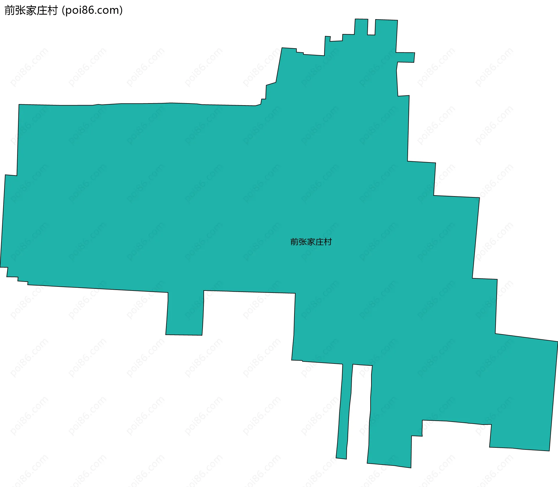 前张家庄村边界地图