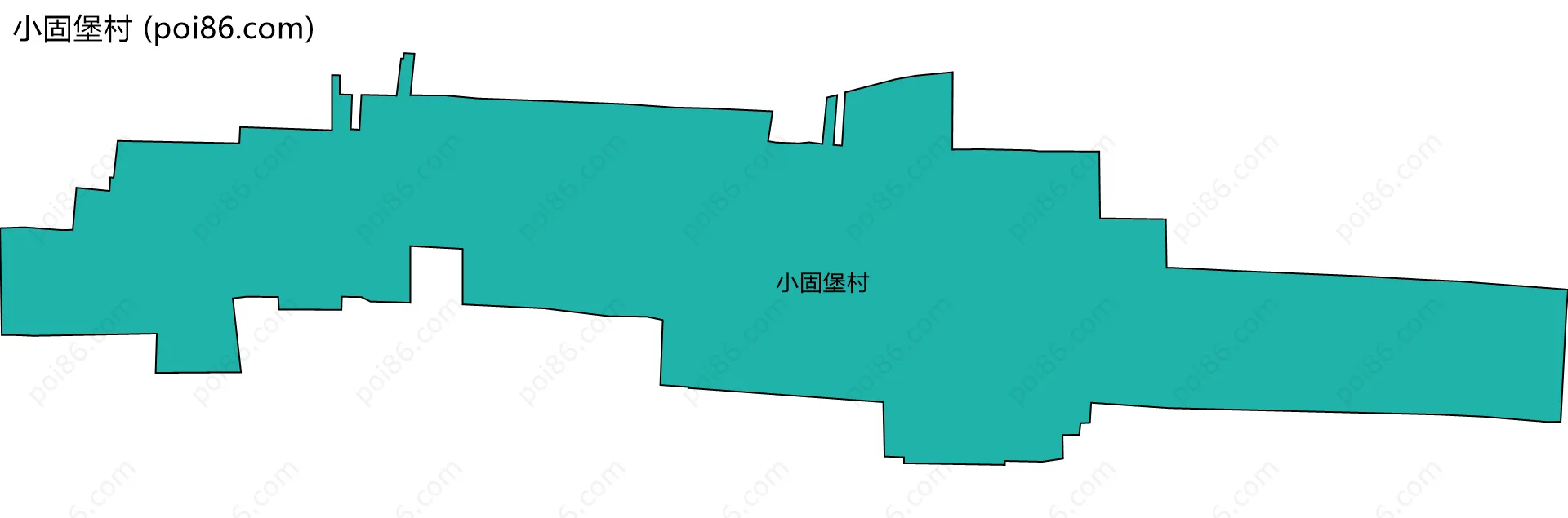 小固堡村边界地图