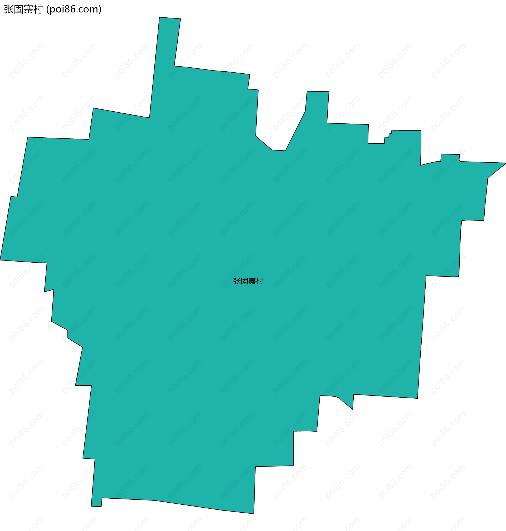 张固寨村边界地图