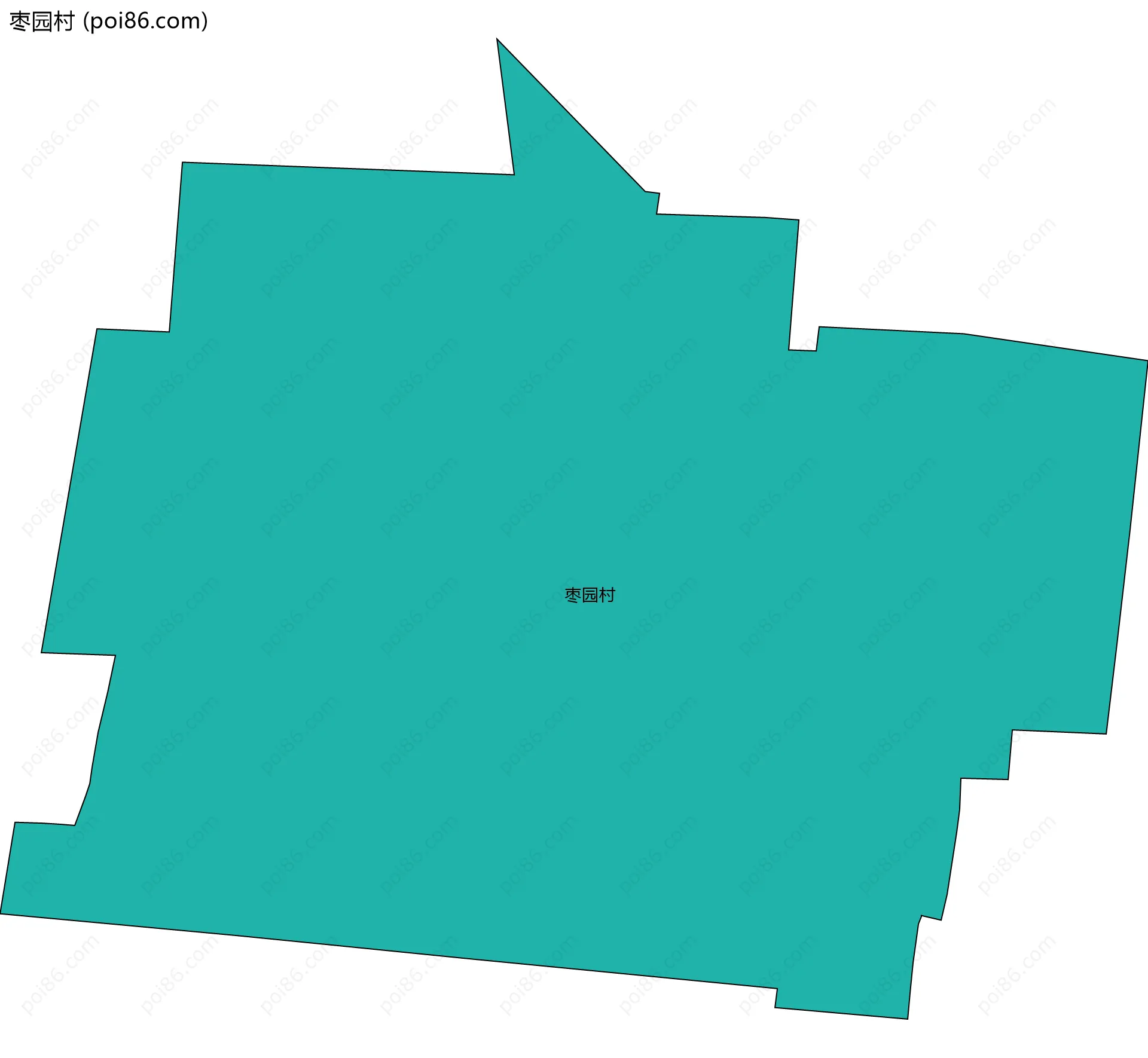 枣园村边界地图