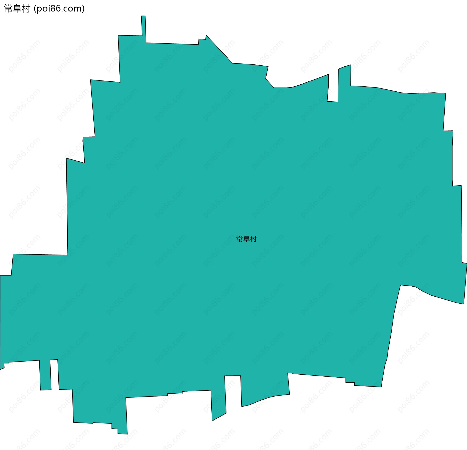 常阜村边界地图