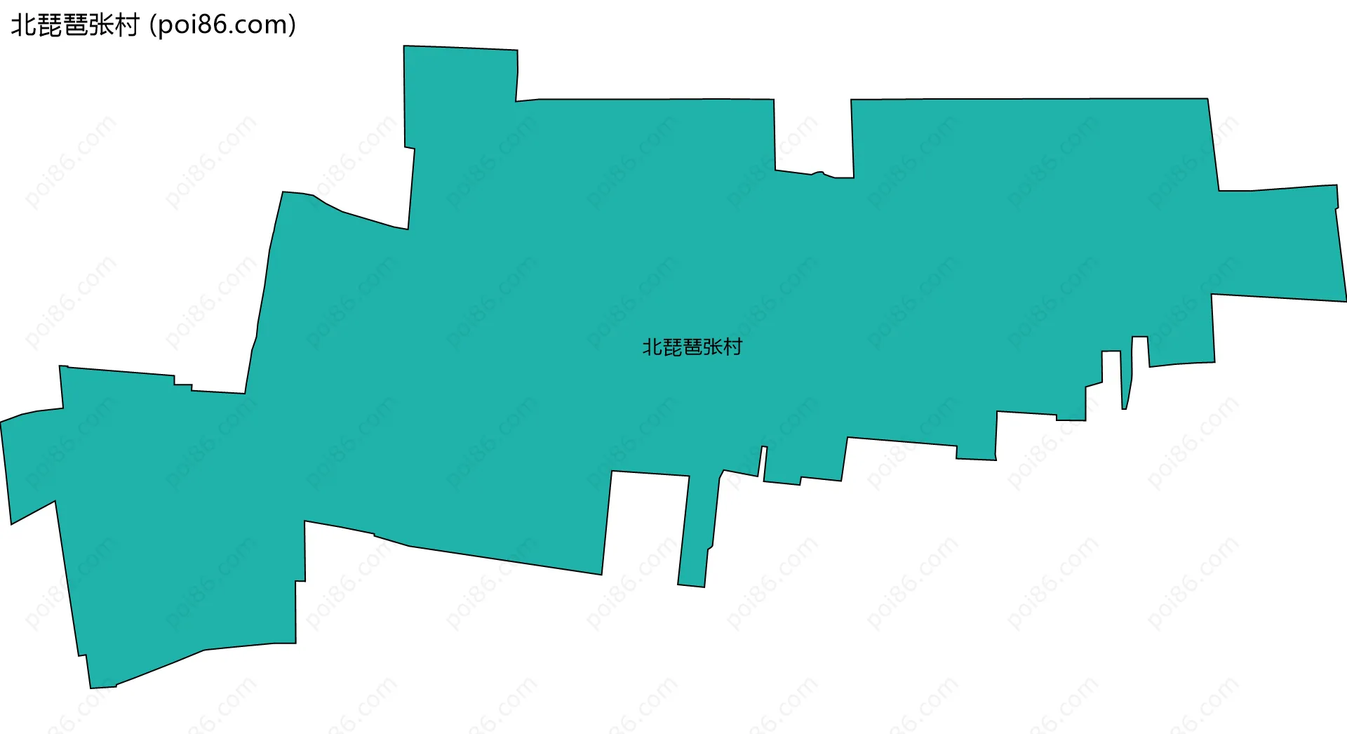 北琵琶张村边界地图