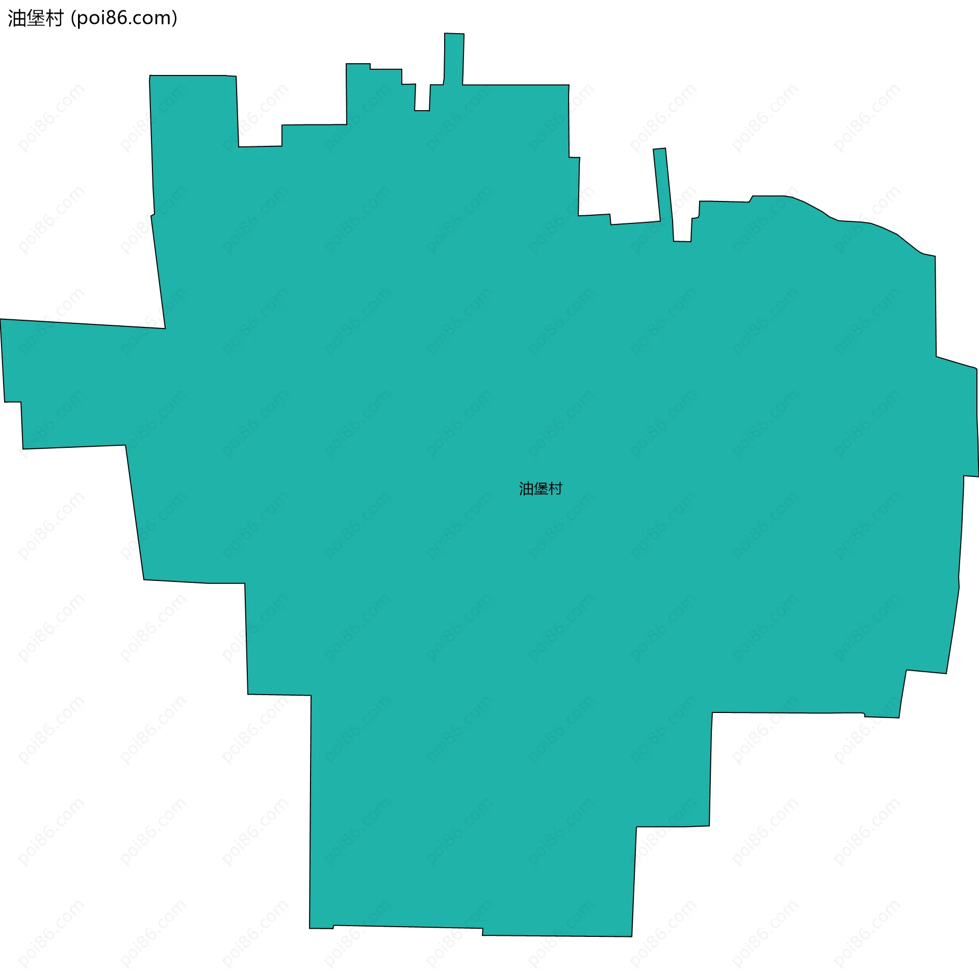 油堡村边界地图