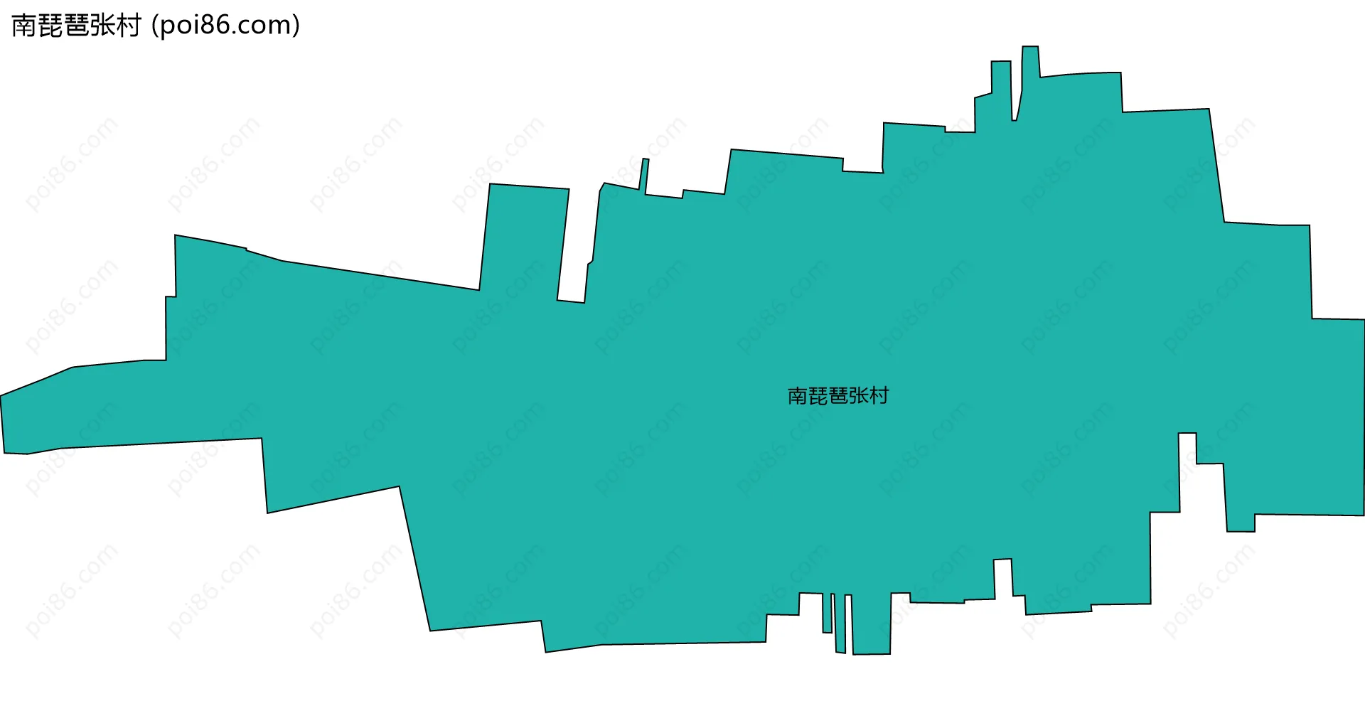 南琵琶张村边界地图